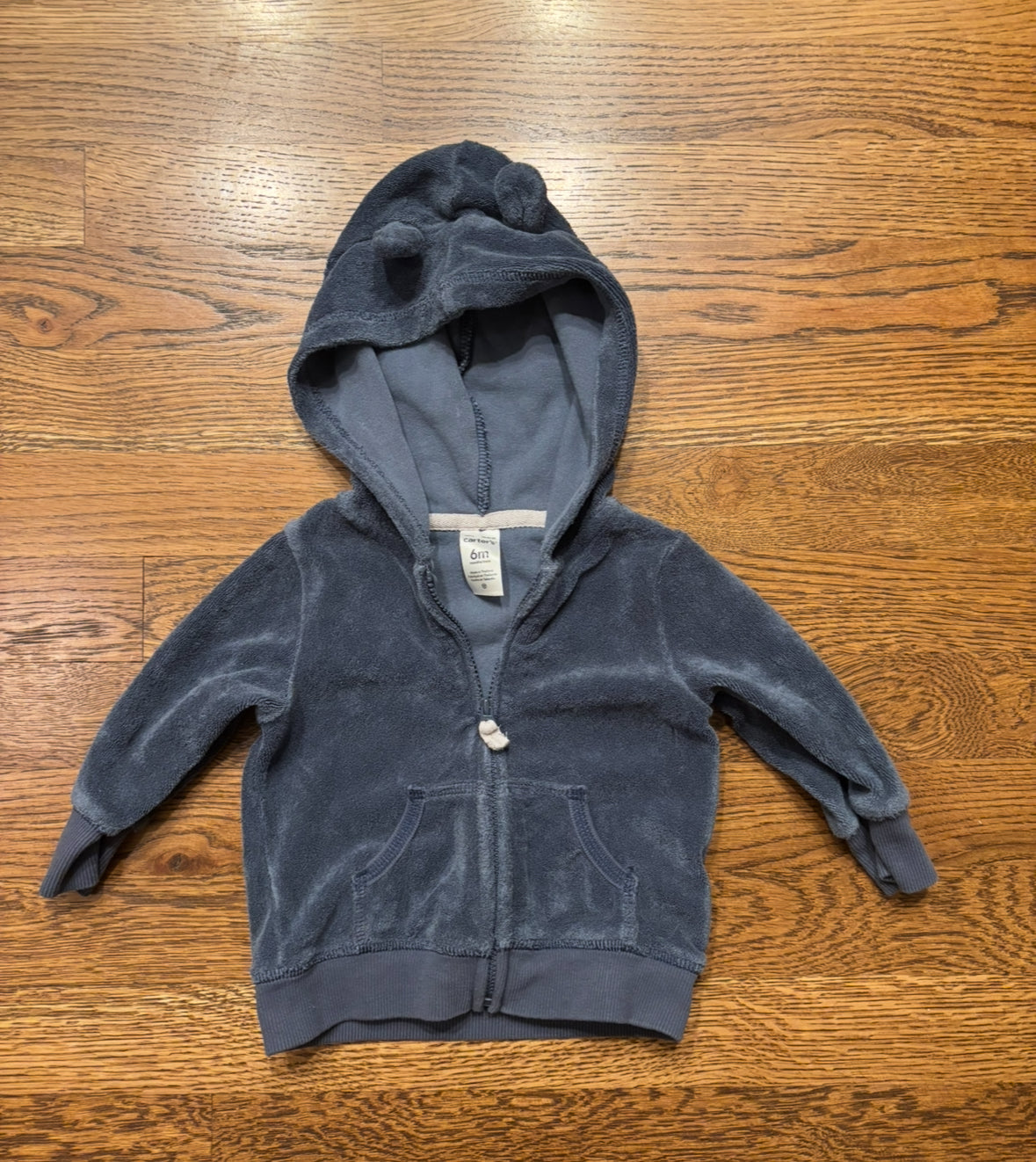 Seller #195 - *REDUCED* Carter’s Baby Boys Blue Zip Up Hoodie Jacket - Size 6 Months