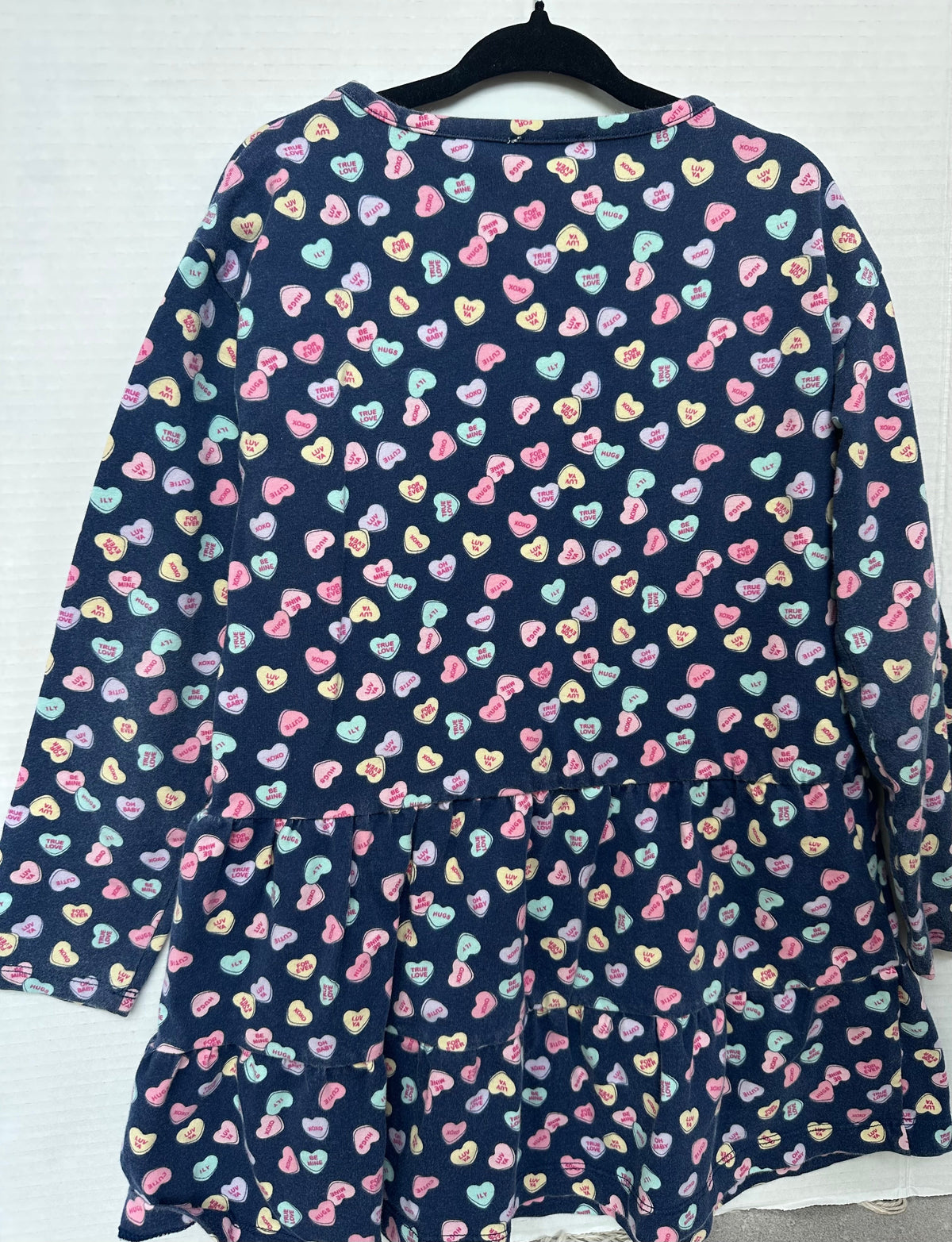 #146 J. Crew Crewcuts Valentine Conversation Heart Dress Girls 4-5T