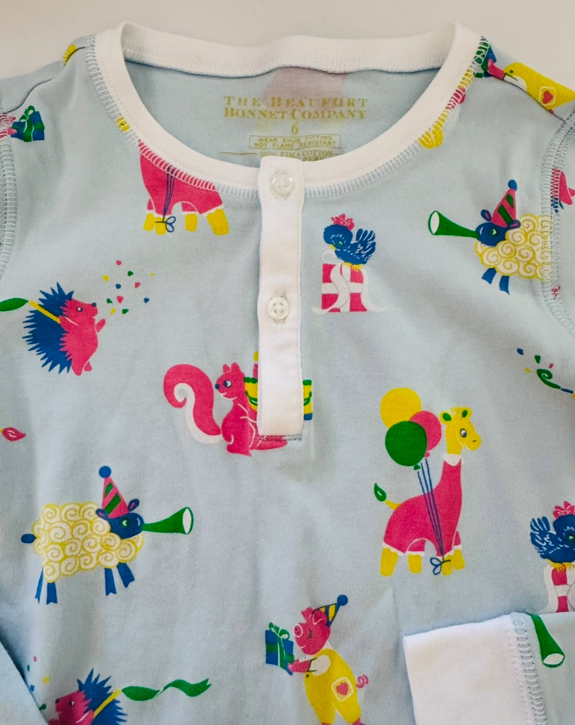 REDUCED #92 NEW girls 6 Beaufort bonnet animal birthday pajama set