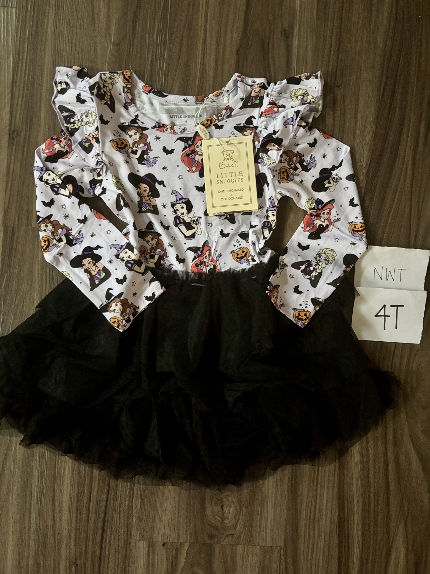 #138 - 4T - NWT Charlie's Project - Boo Bash Wicked Princess (Halloween) LS Tulle Twirl - PU 45236