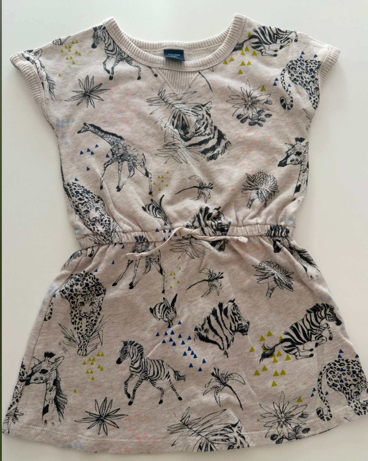 #117, Girls 4T, Gap Safari Animal dress, VGUC