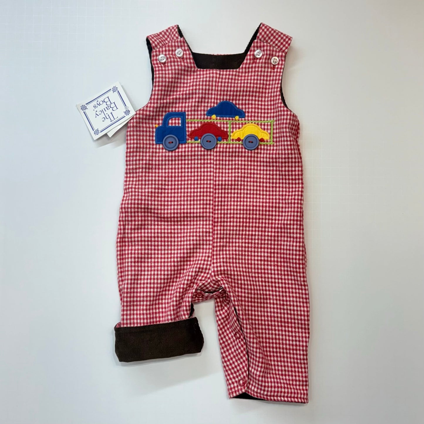 Seller 189 Boys 3-6m Bailey Boys Reversible Christmas Trees / Truck John John NWT
