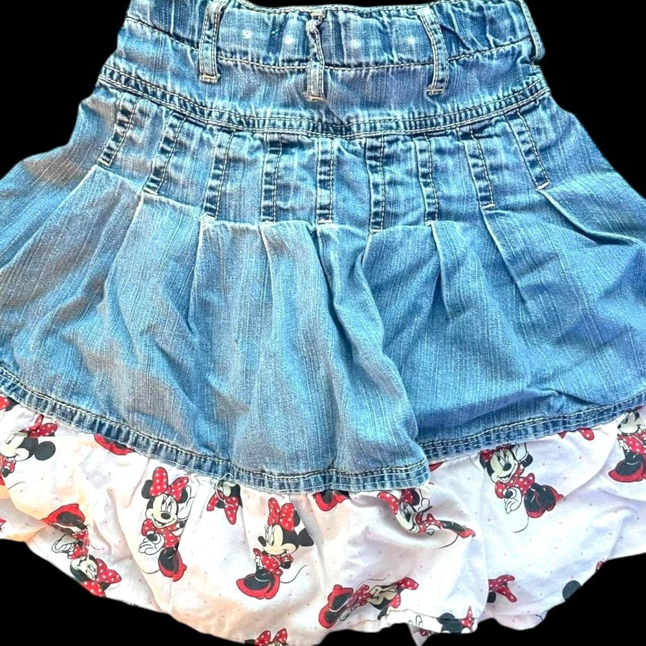 #1 Disney Minnie Mouse denim skirt 4T