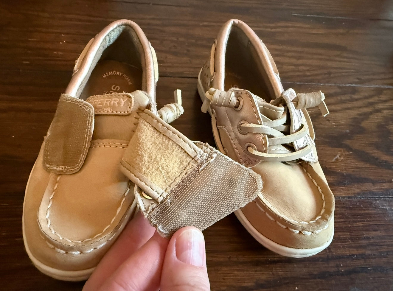 #180 Girls Shoe 7.5 Rose Gold Sperry Boat Shoe