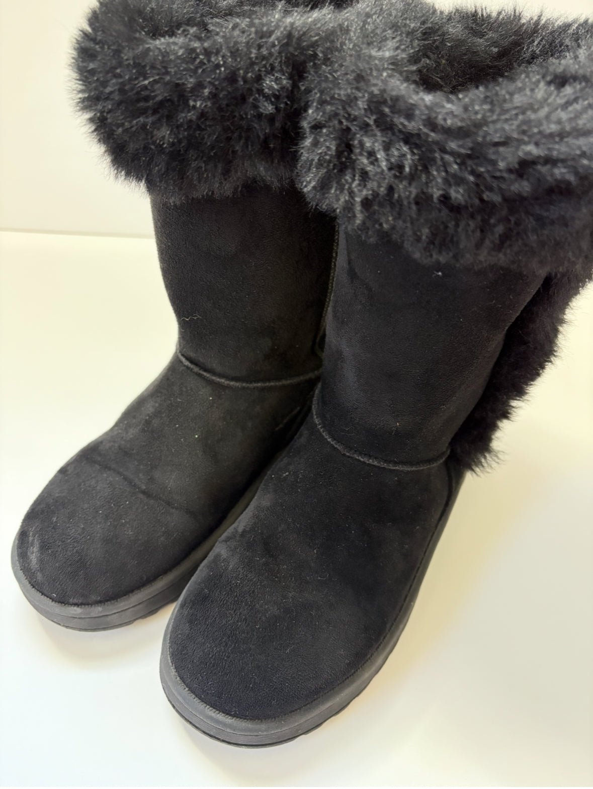 REDUCED #40 Kohl’s SO Black Fur Boots girls 2
