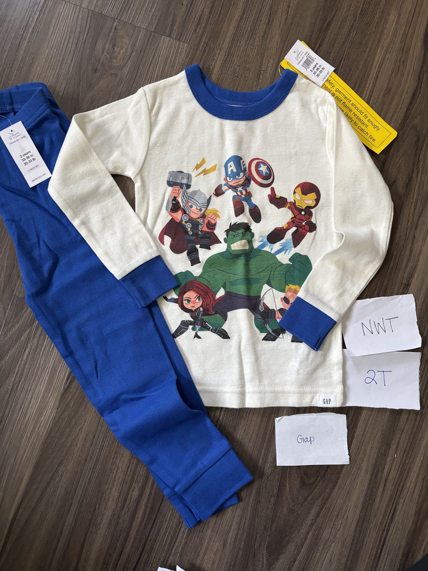 #138 - 2T - NWT Gap - Marvel Avengers PJs - PU 45236