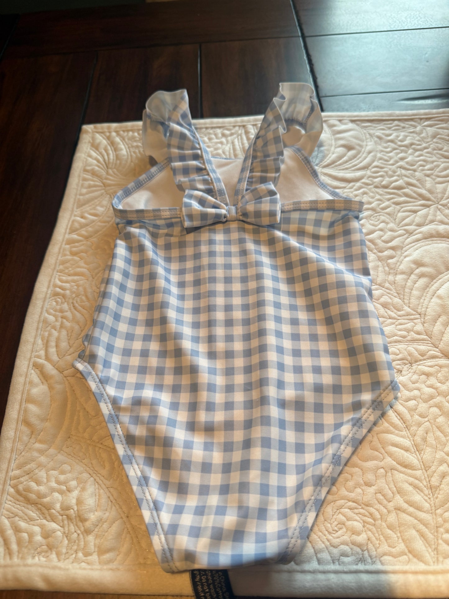 Carter’s Girls 12M Halter Gingham Swimsuit