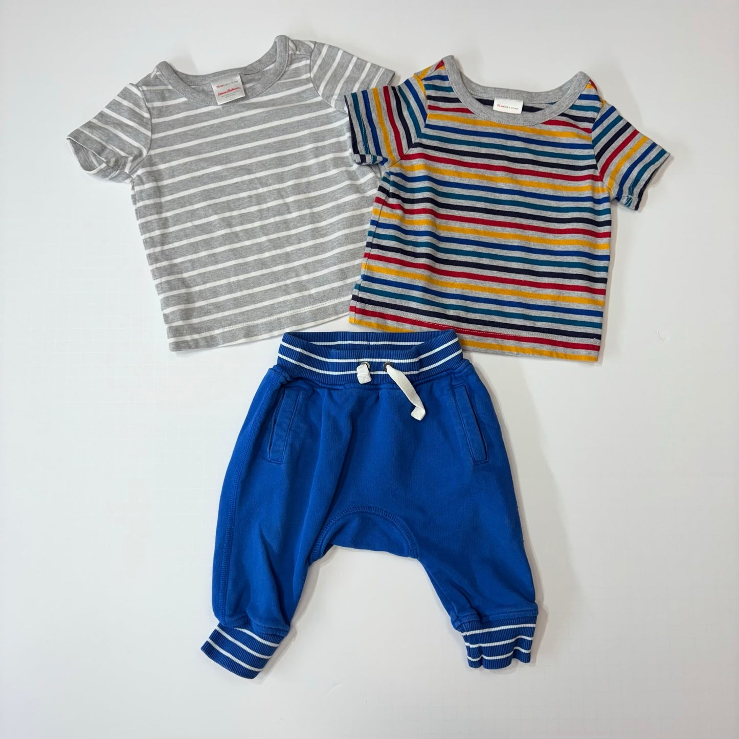Seller 189 Boys 6-12m Hanna Andersson Striped Tees & Sweatpants Bundle (3pcs) EUC