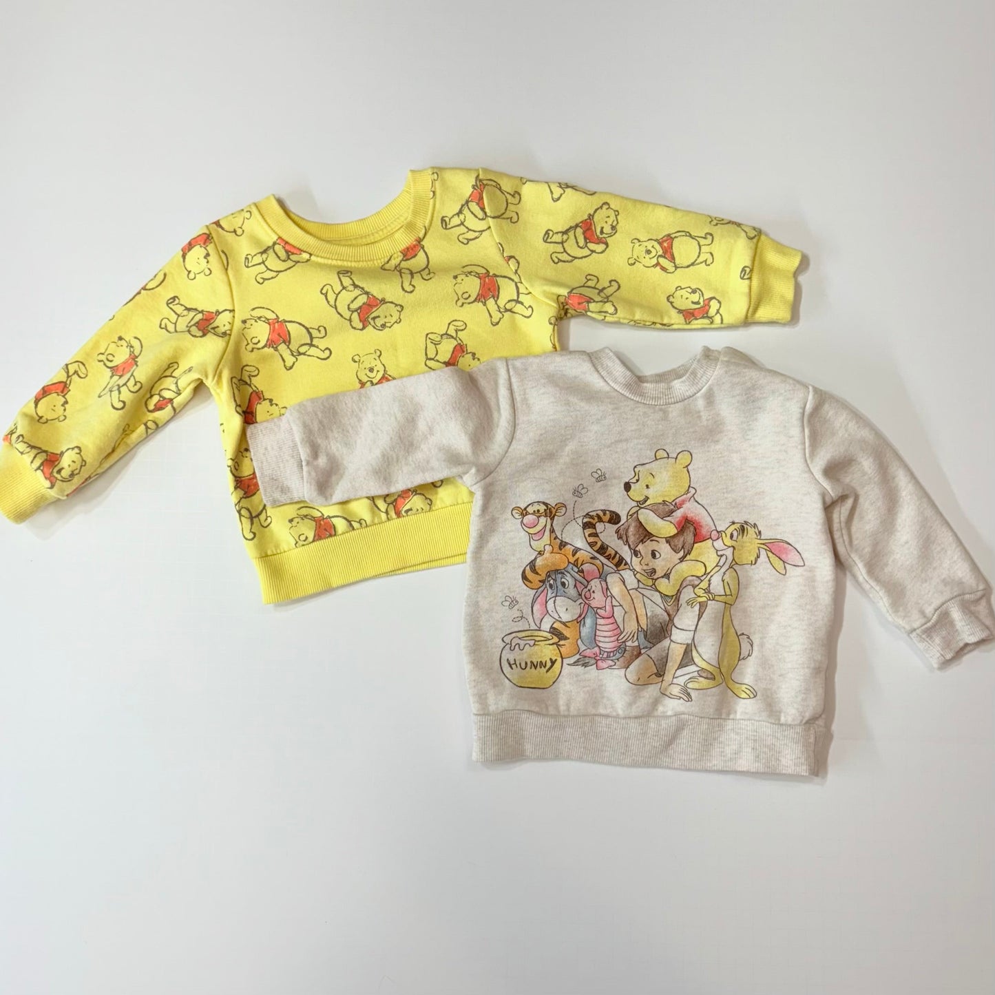 Seller 189 Gender Neutral 12m Disney Winnie the Pooh Sweatshirt Bundle (2) EUC