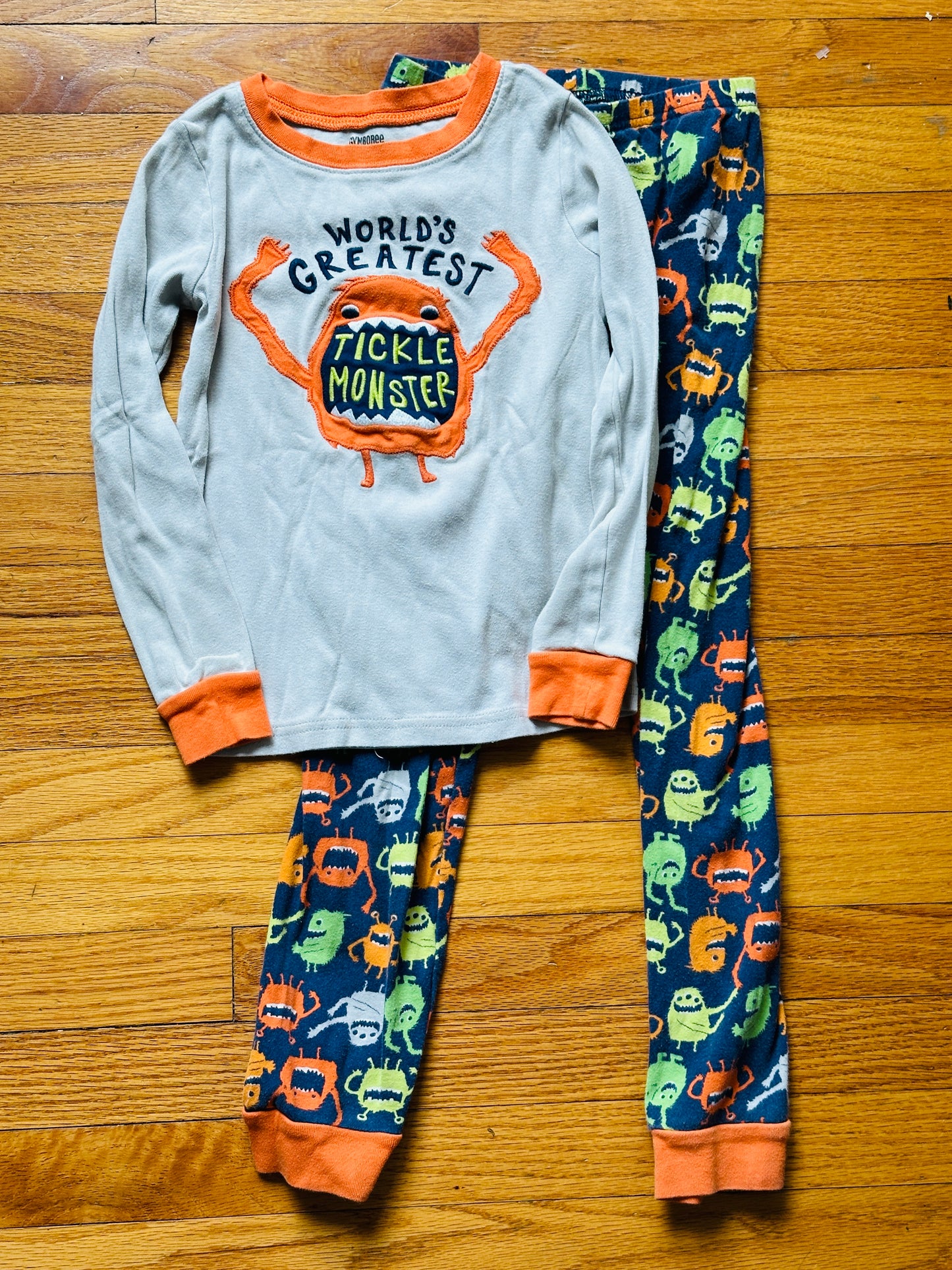#186 Gymboree Tickle Monster Pajamas - boys 8 - GUC