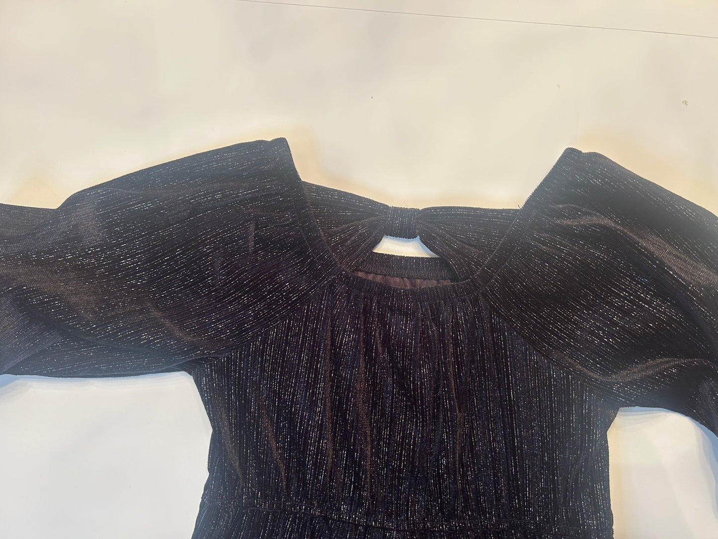 #11-Girls 4T-Old Navy-Black Velvet Sparkle Romper (1 of 2)