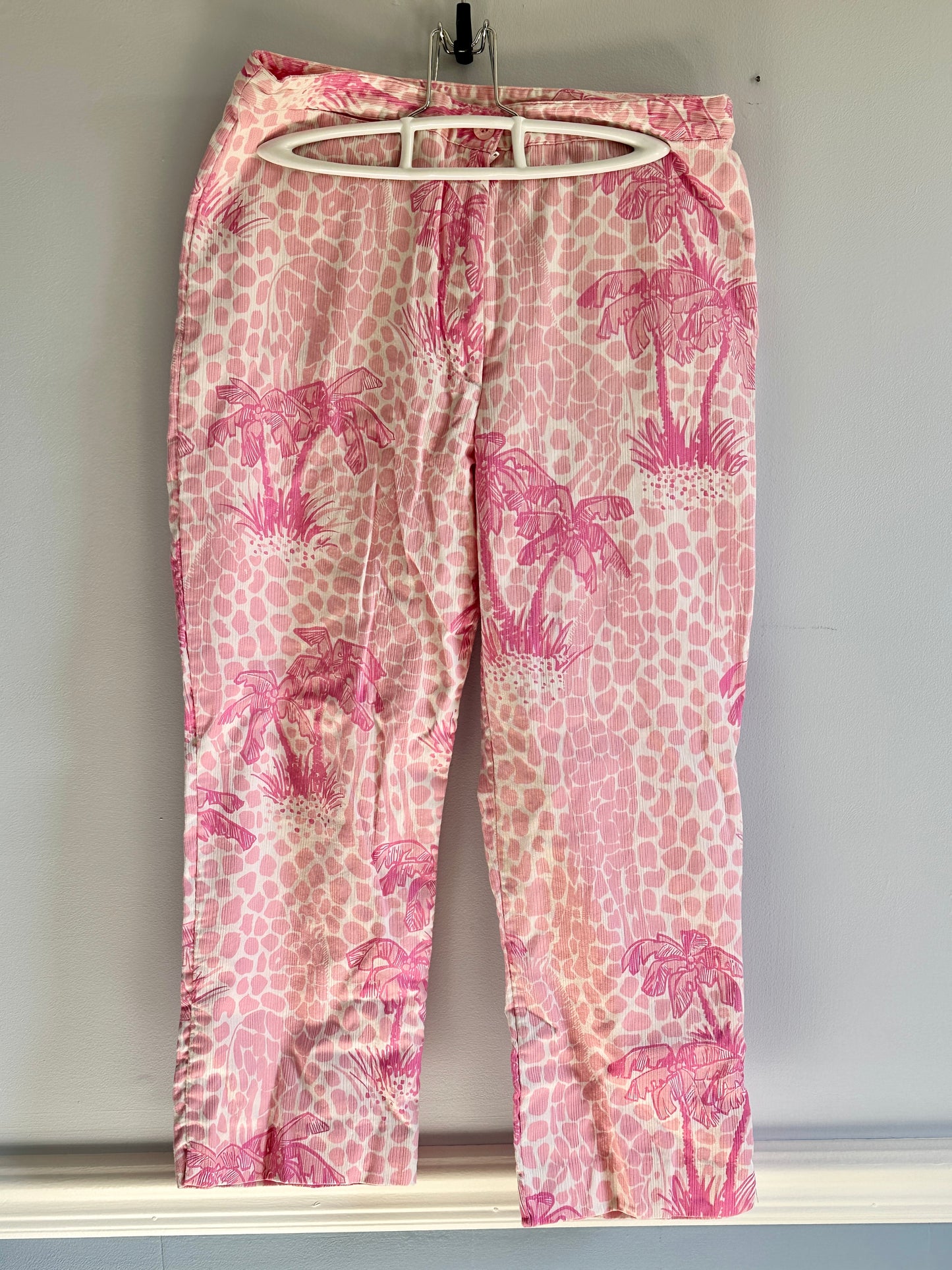 #26 Lilly Pulitzer Pink & White pants Women's 10