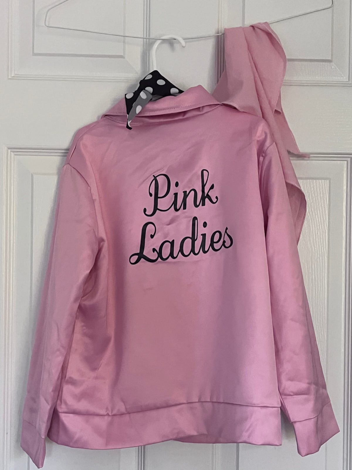 #125 Girls Pink Ladies 50’s Costume Jacket Size 7-8