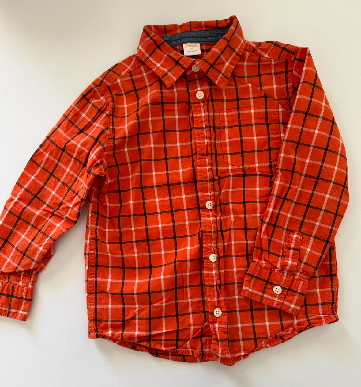 REDUCED #92 Boys 5 t Gymboree orange button up