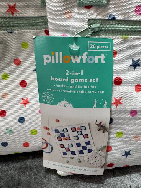 #84 Pillowfort 2-in-1 26 piece travel board game set. NWT. (4 of 4)