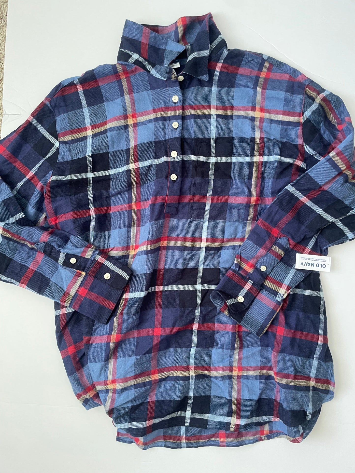 #3 Old Navy flannel long sleeve maternity shirt women’s size L