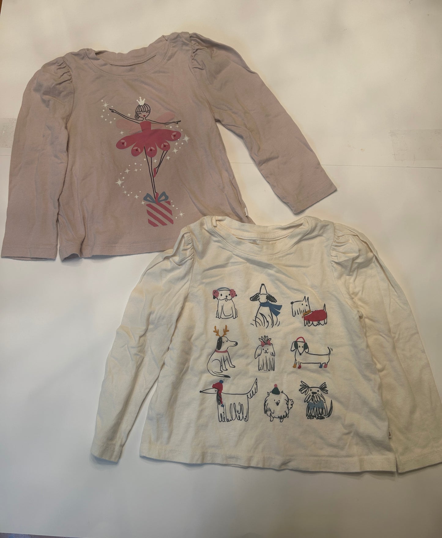 #11-Girls-4T-Gap-Set of 2 Long Sleeve Shirts