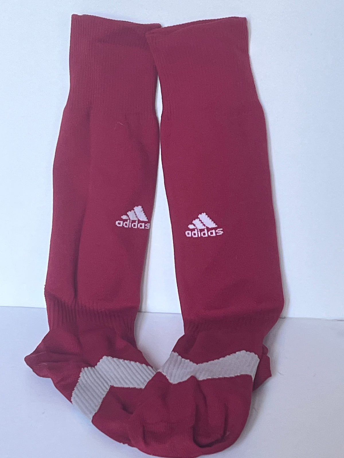 #125 Girls or Boys Adidas Red Youth Soccer Socks Size Small