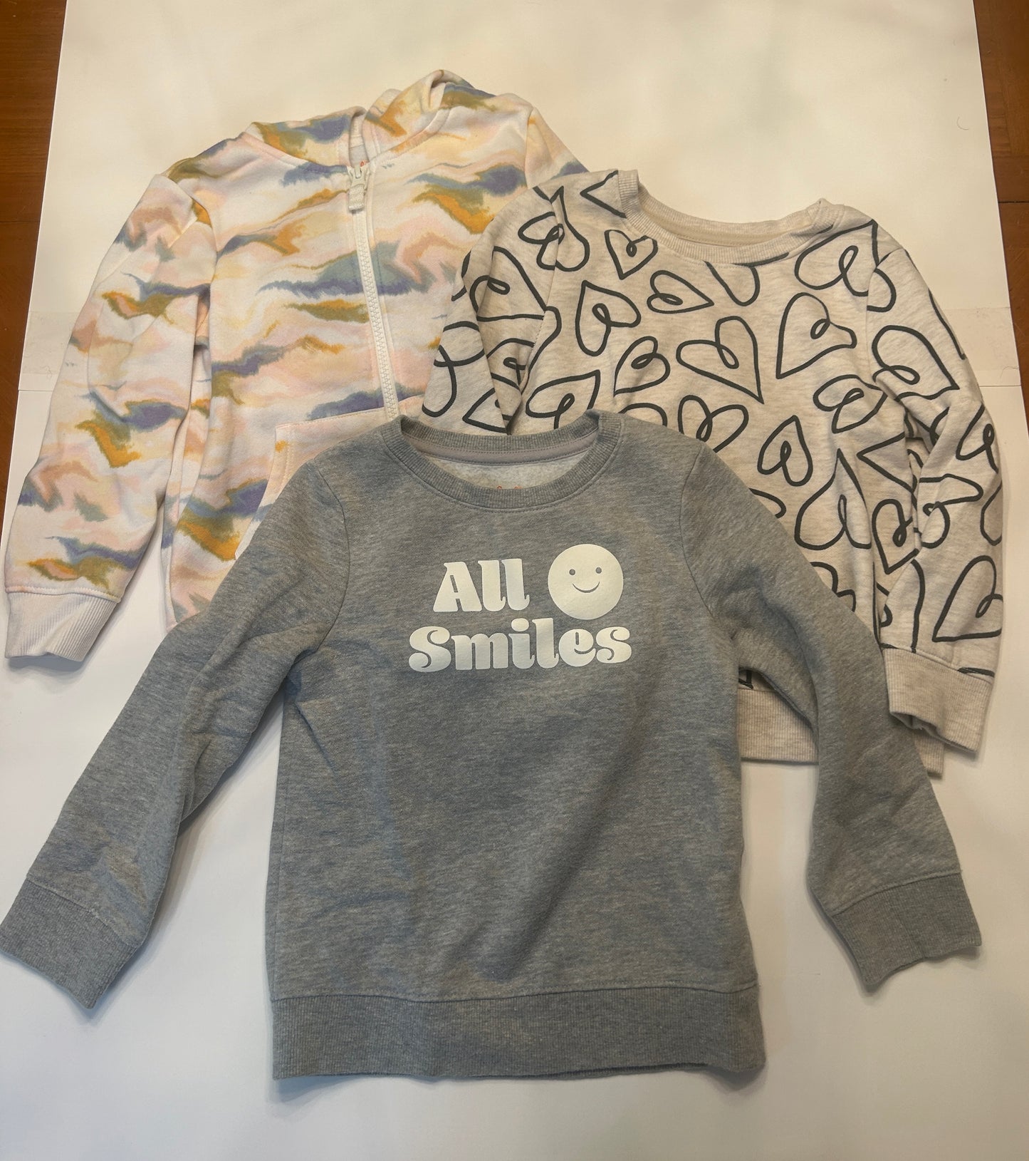 #11-Girls-4T-Cat and Jack-Set of 3 Sweatshirts (1 of 2)
