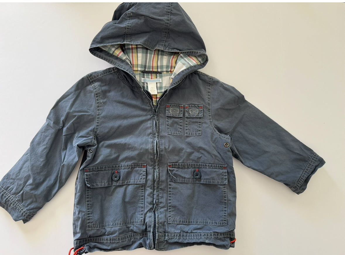 REDUCED # 92 Boys 2/3 t Janie and jack navy blue zip up spring lightweight jacket