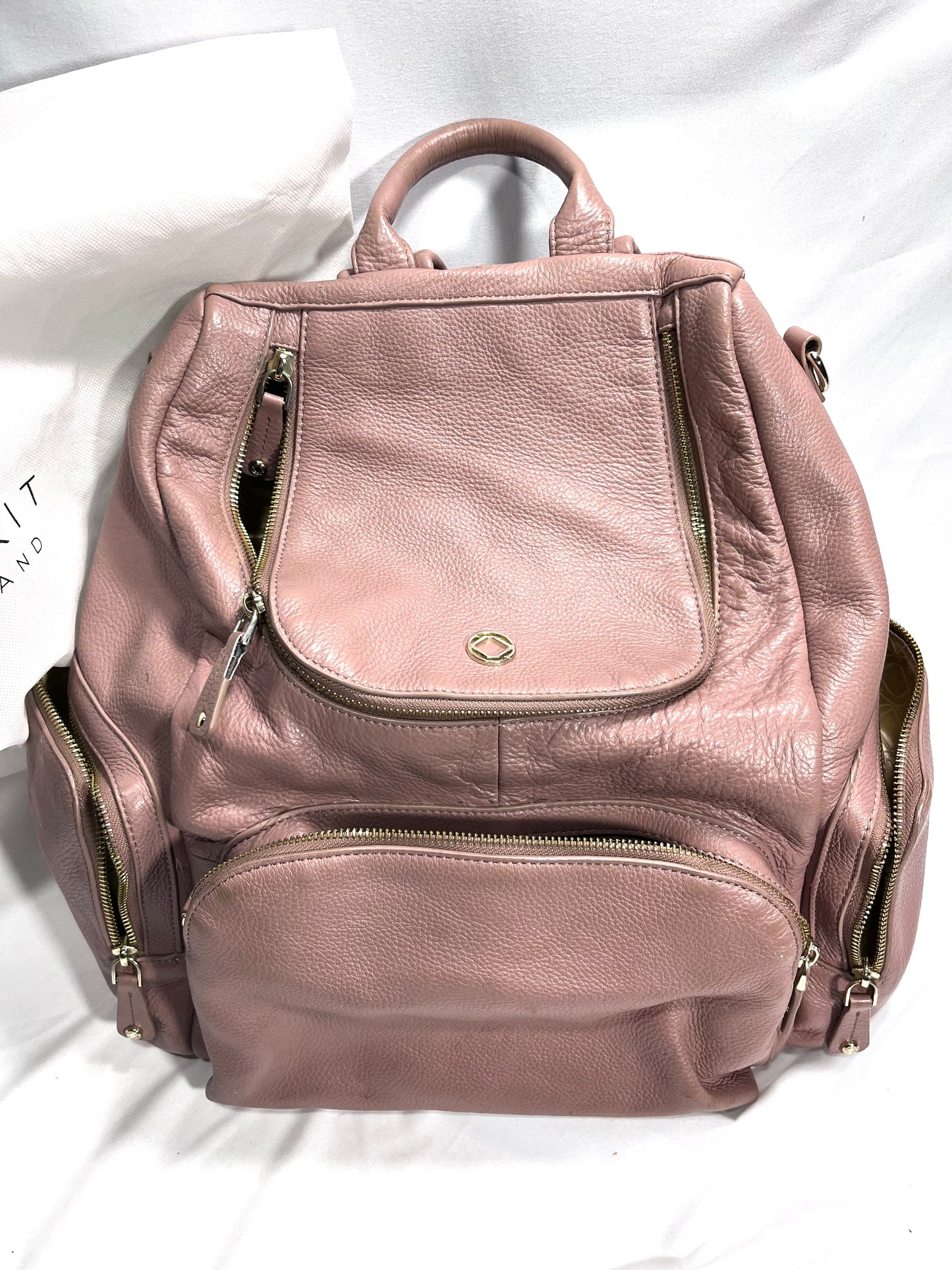 #150 Kerikit leather pink diaper bag