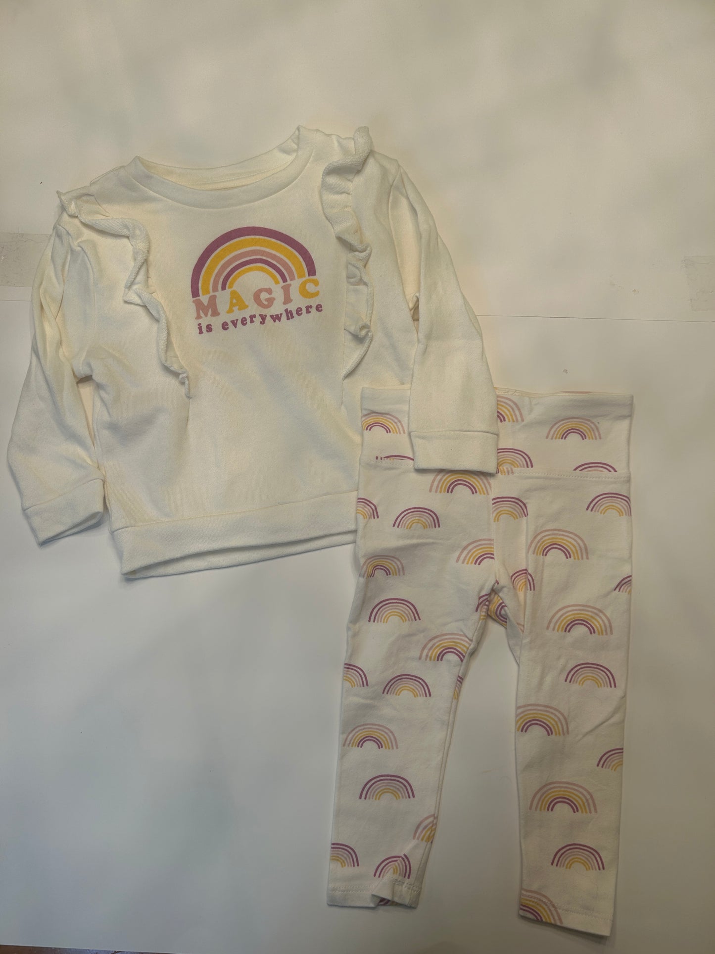 #11-Girls-2T-Grayson Mini-Rainbow "Magic is Everywhere" Leggings and Sweatshirt (1 of 2)