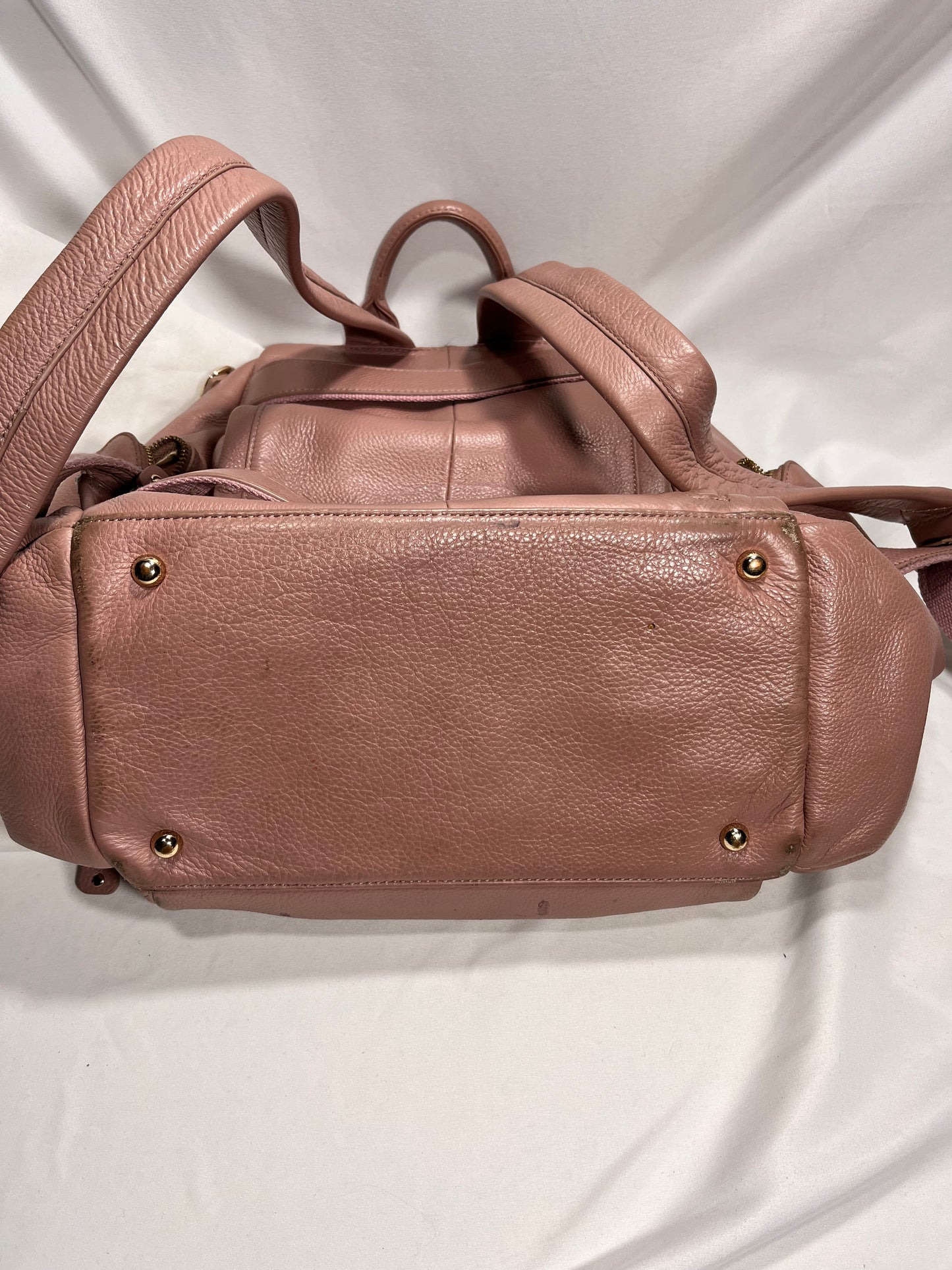 #150 Kerikit leather pink diaper bag