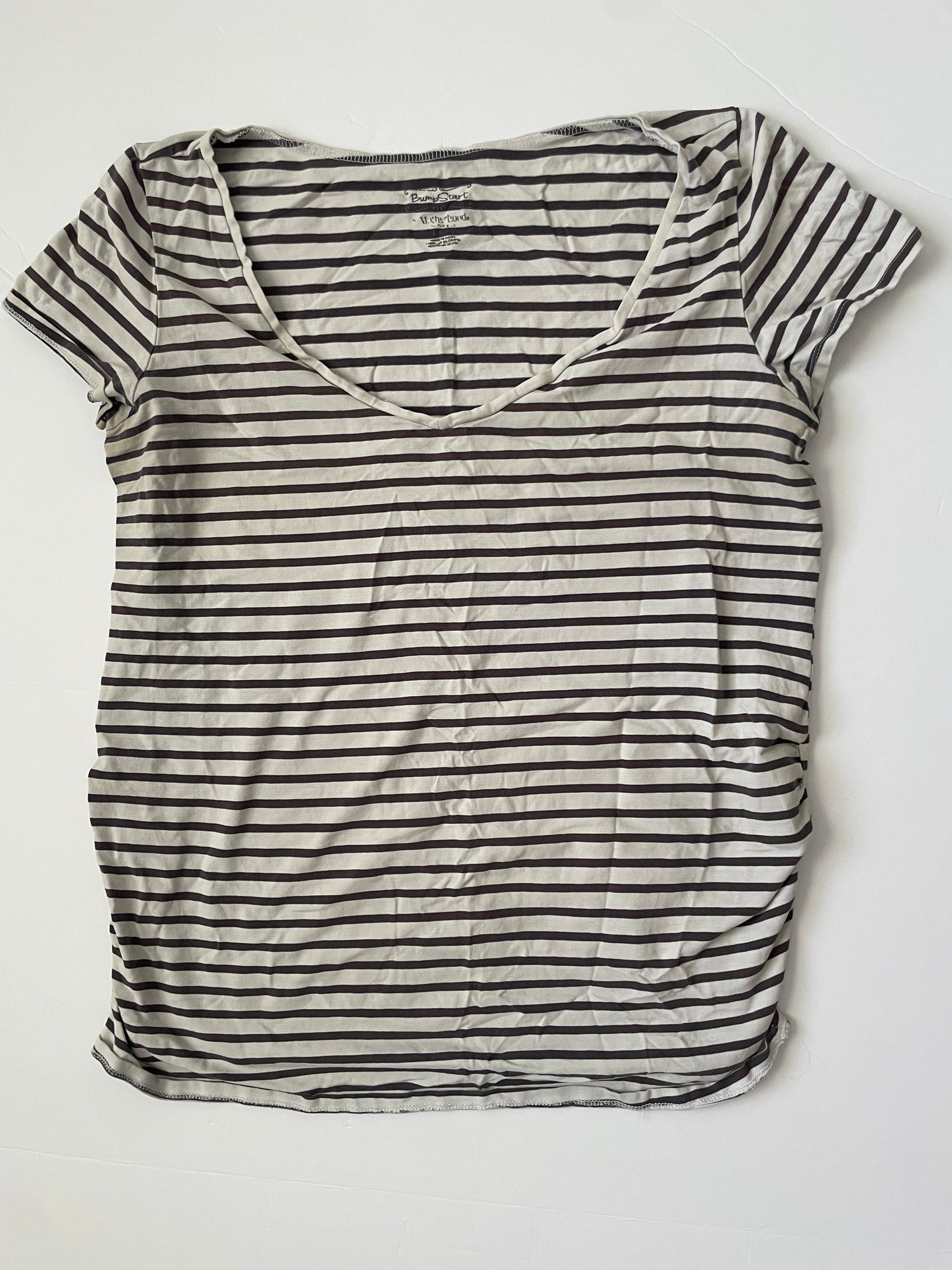 #3 motherhood maternity stripped maternity t-shirt womens size XL