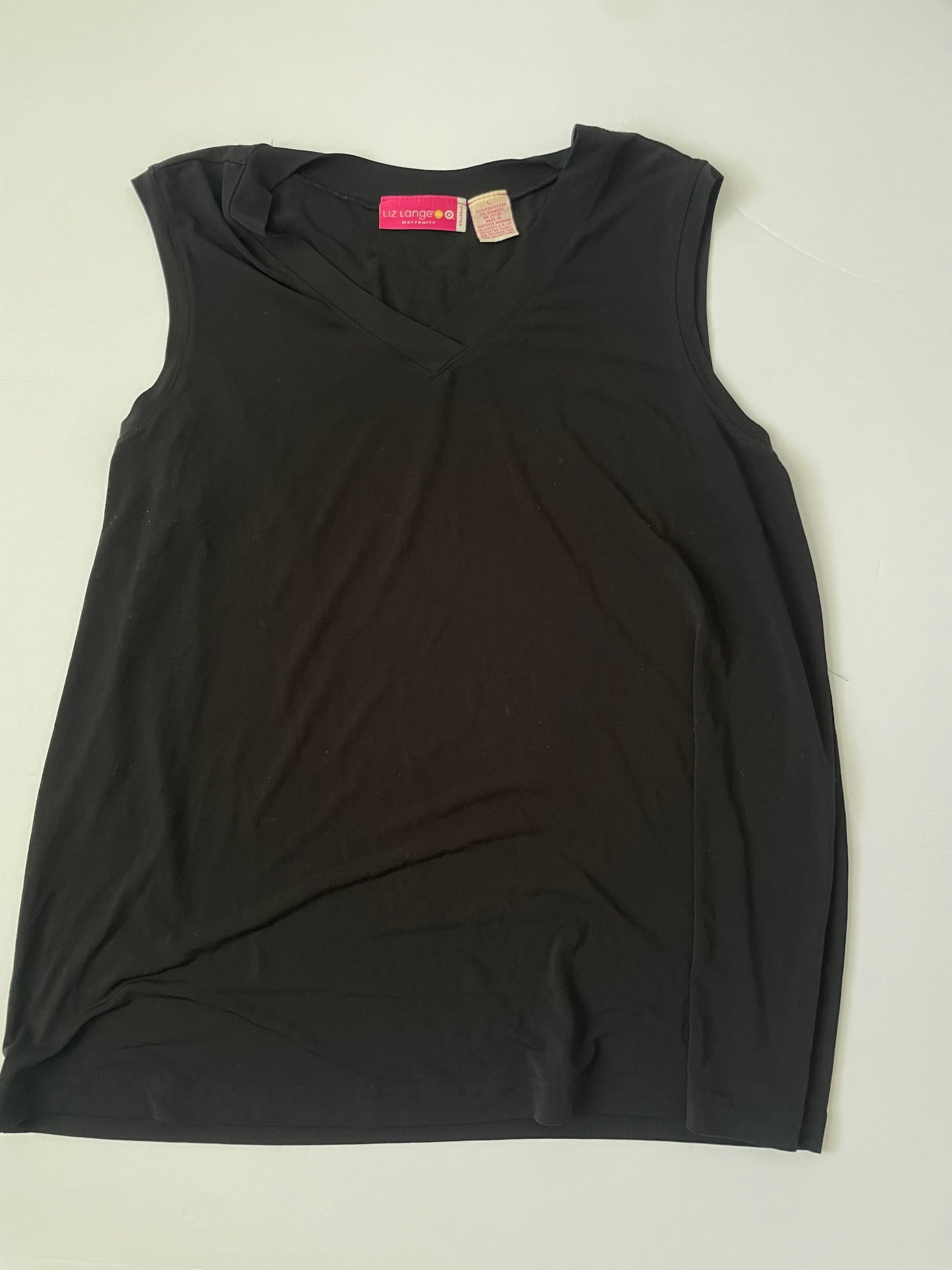 #3 Liz Lange black maternity work blouse