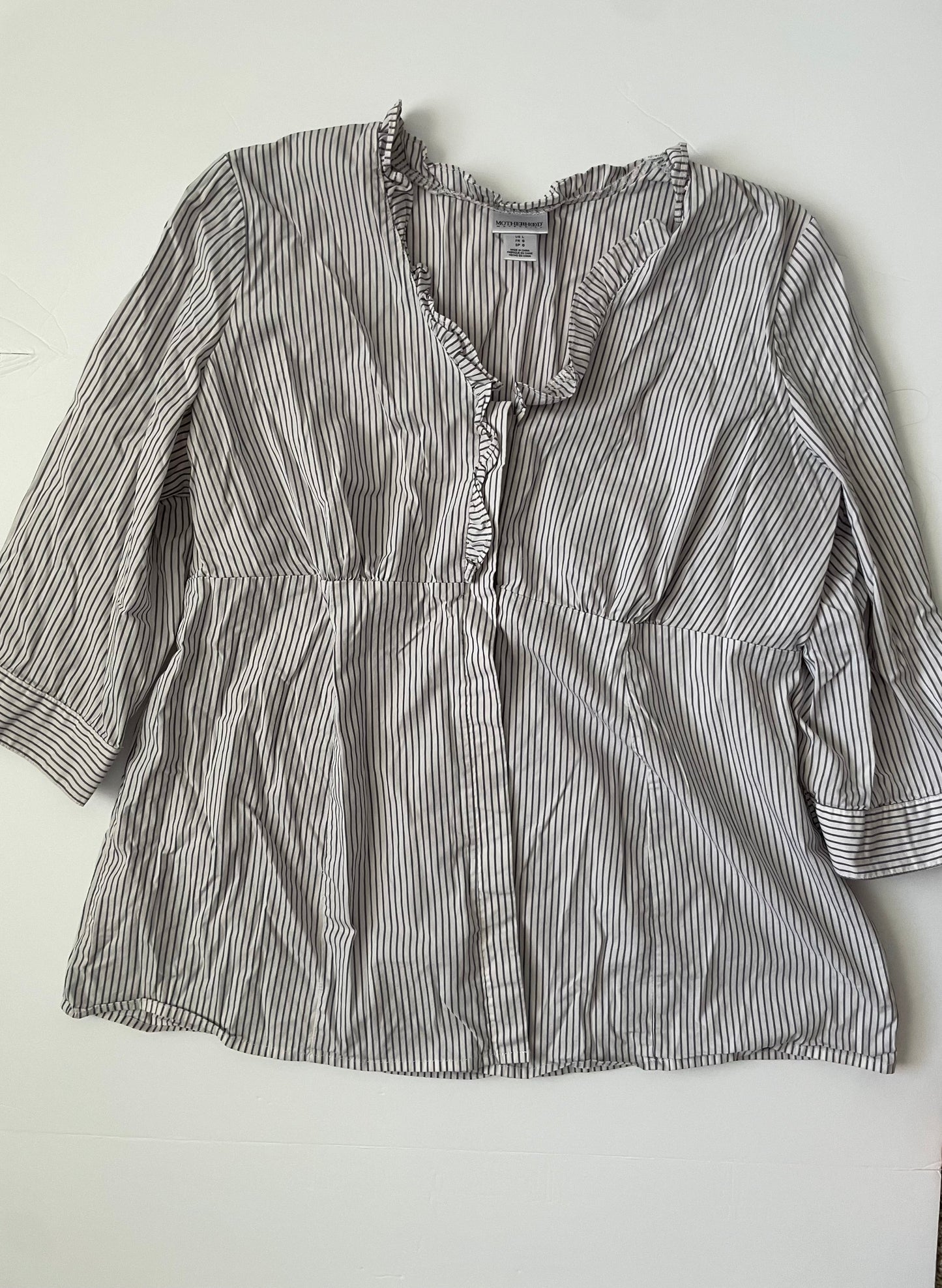 #3 motherhood maternity button up blouse womens size L