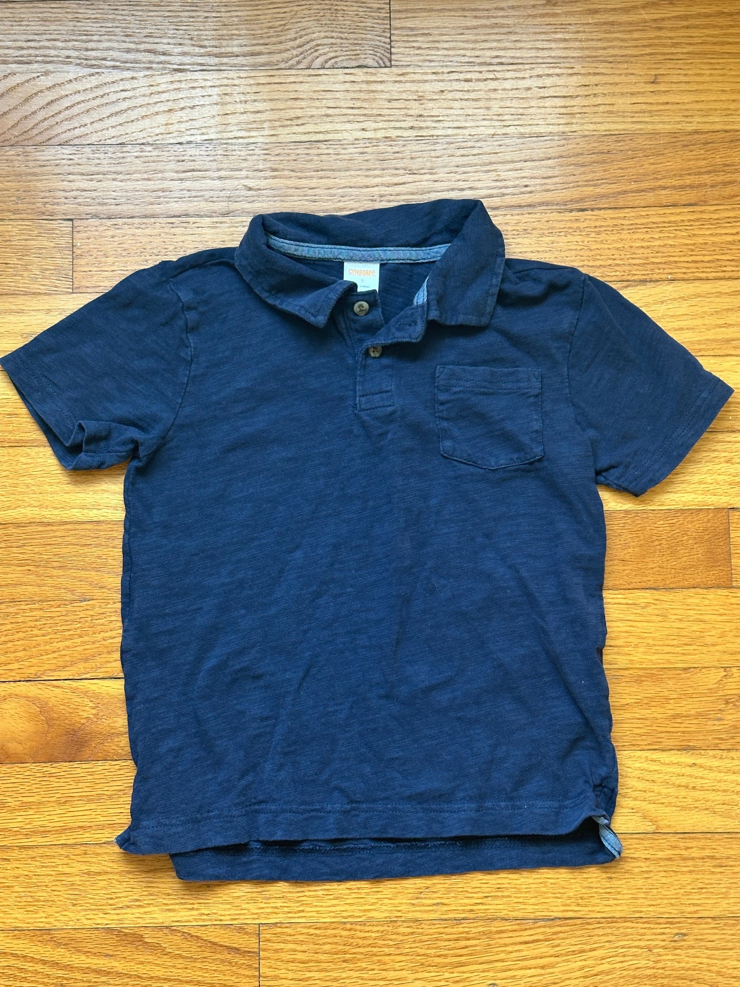 #186 Gymboree Navy Cotton Polo - boys 7 - GUC