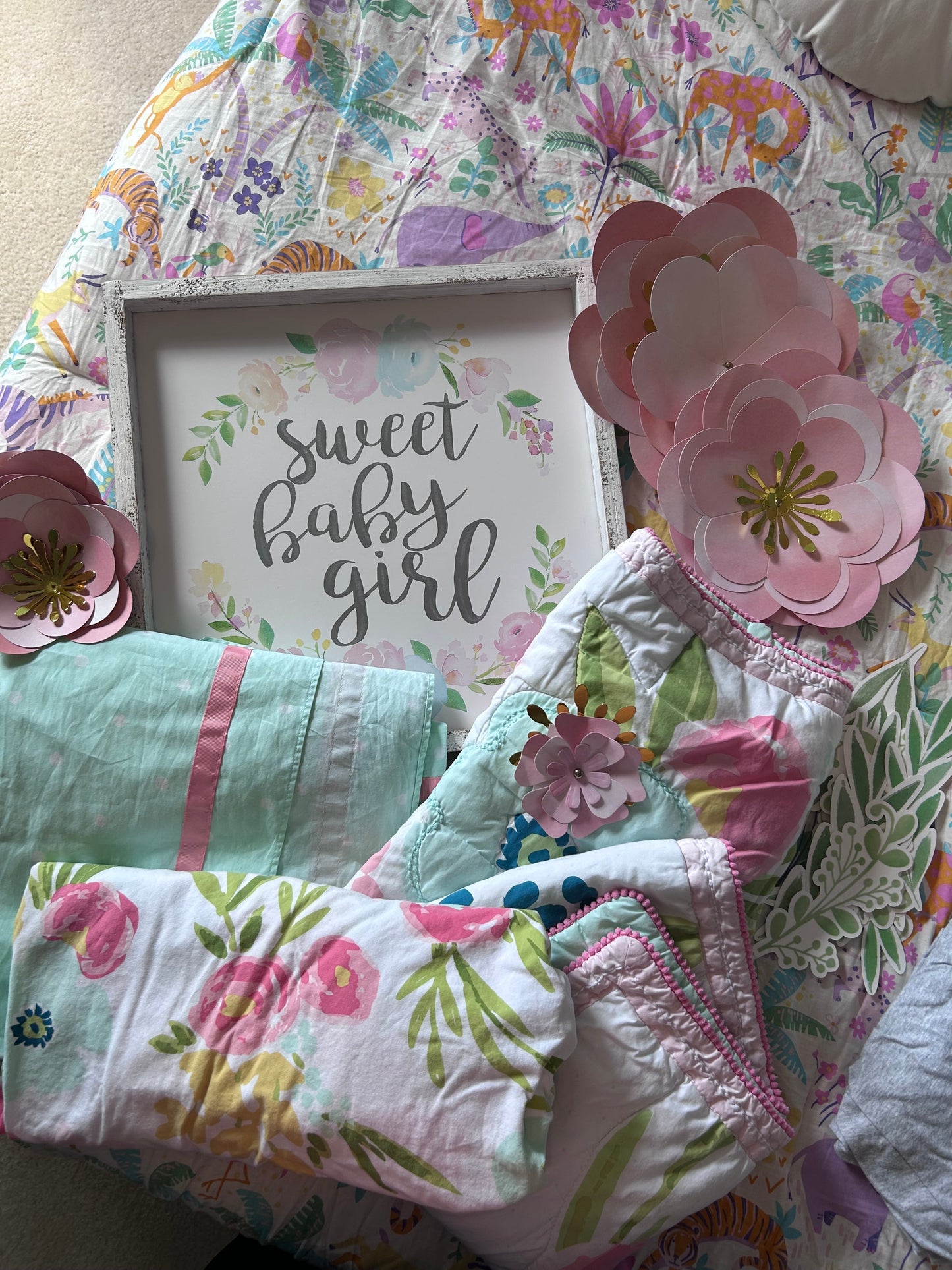 Seller #7 baby girl nursery set and decor