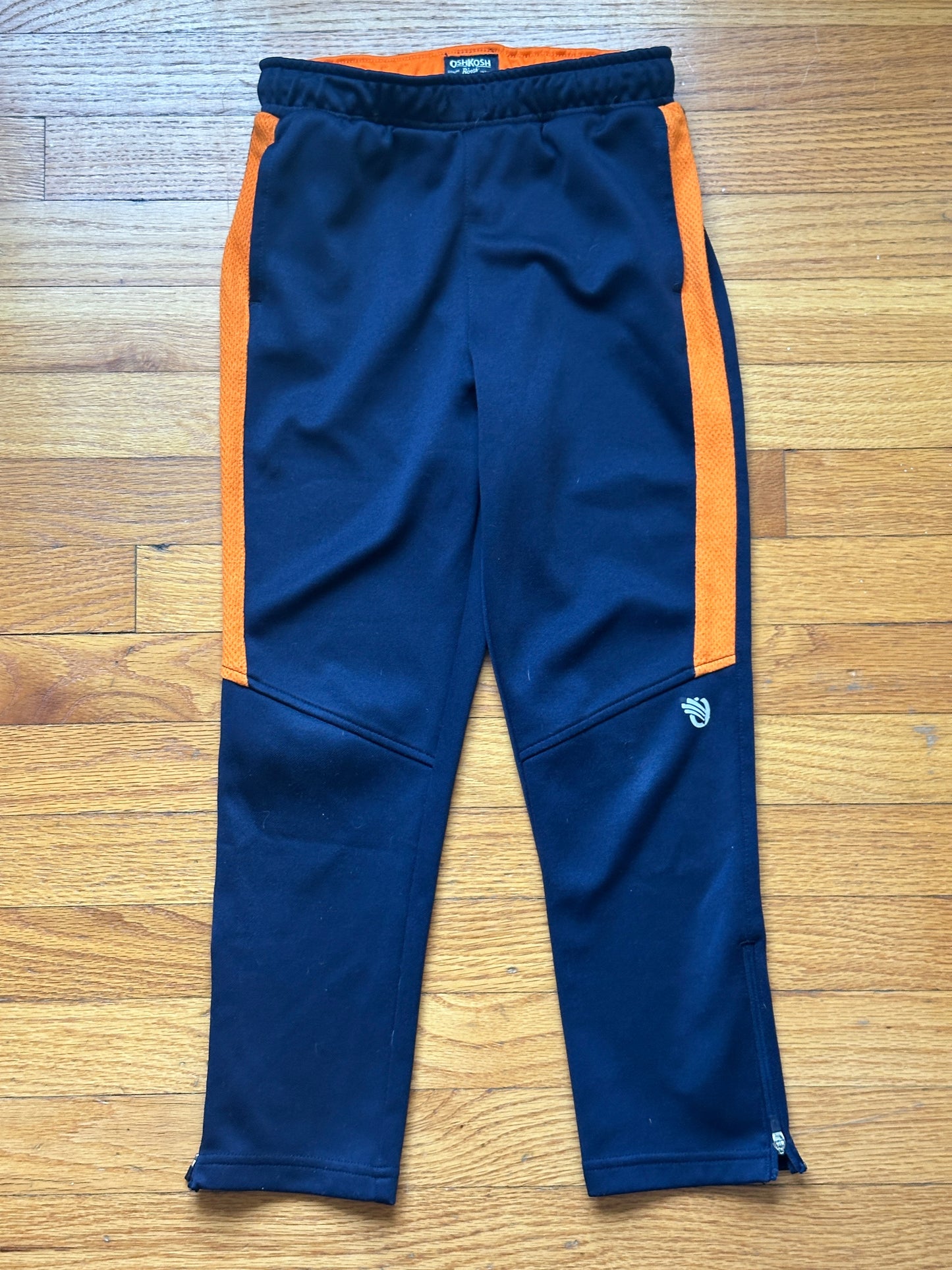 #186 OshKosh Navy & Orange Athletic Joggers - boys 8 - VGUC