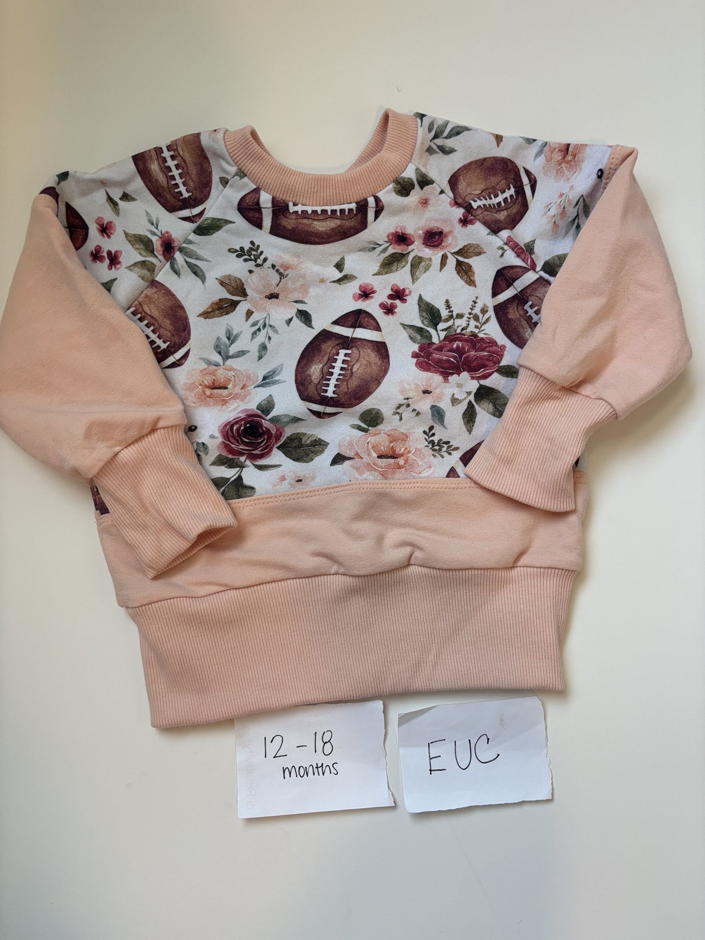 #138 - 12-18 Mo - EUC Small Shop - Football Sweatshirt - PU 45236