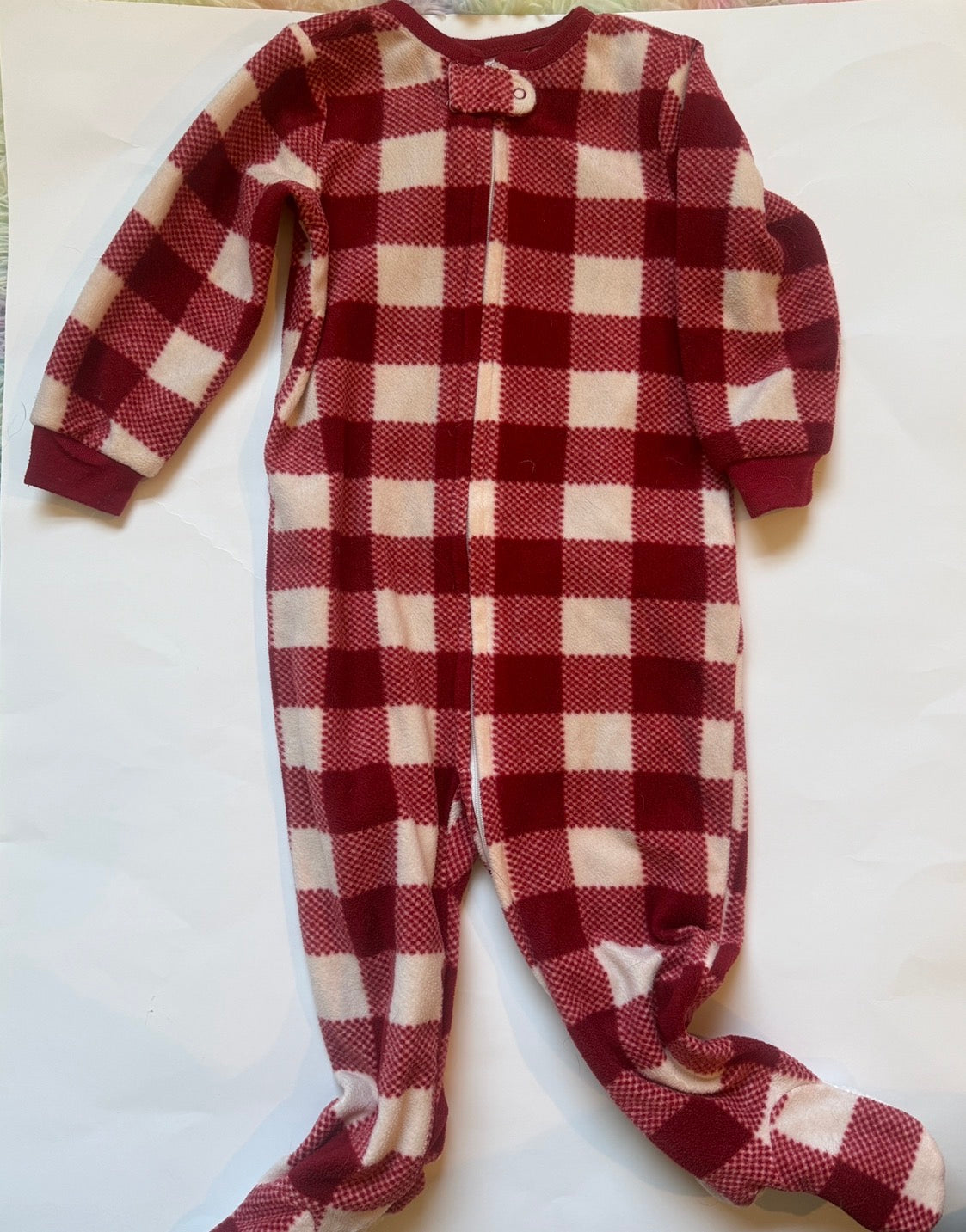 #170 Jingles and Joy bundle 2 fleece holiday footie pjs gender neutral 18 months