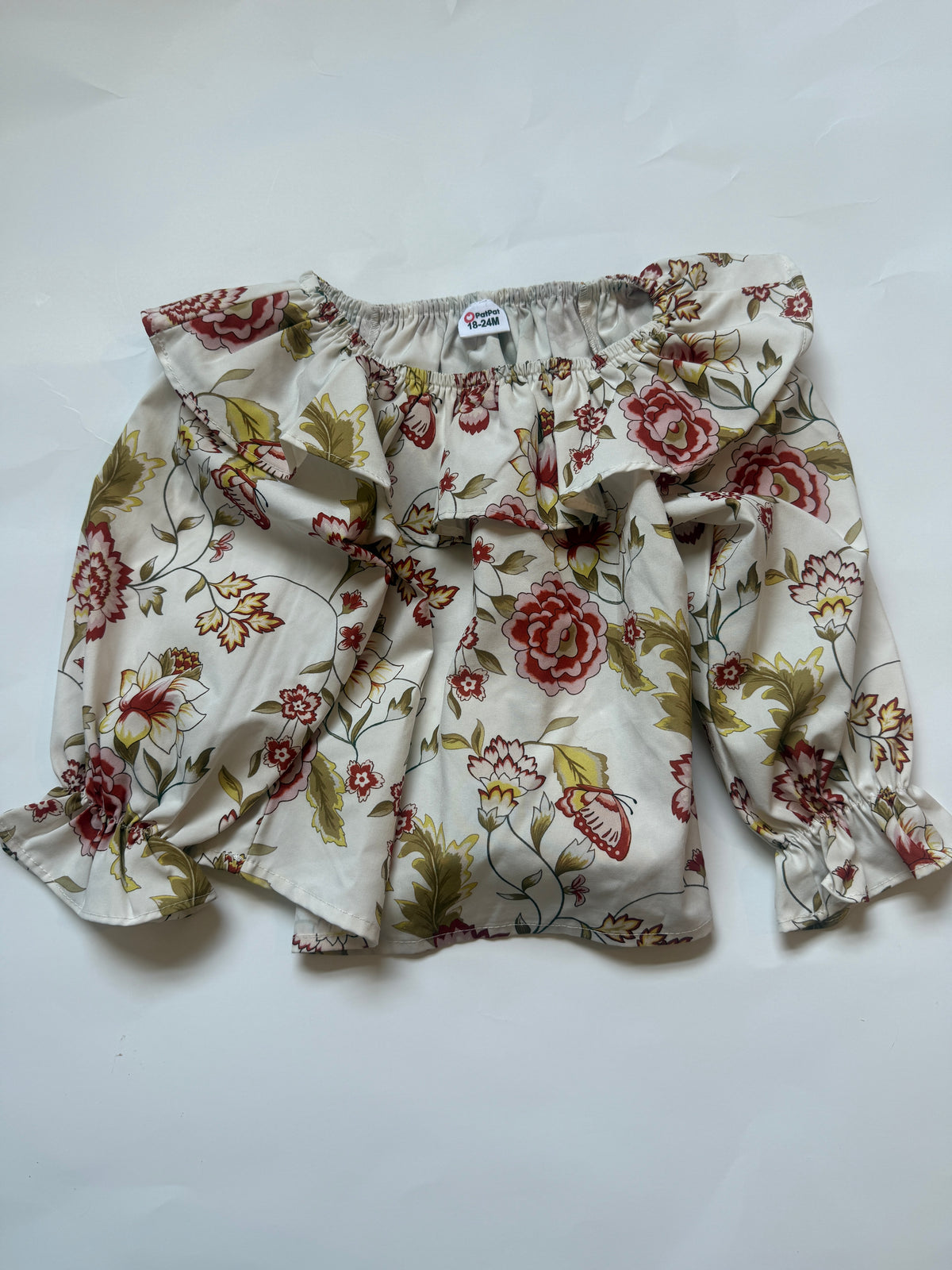 #170 Pat Pat floral dressy shirt girls 18-24 months