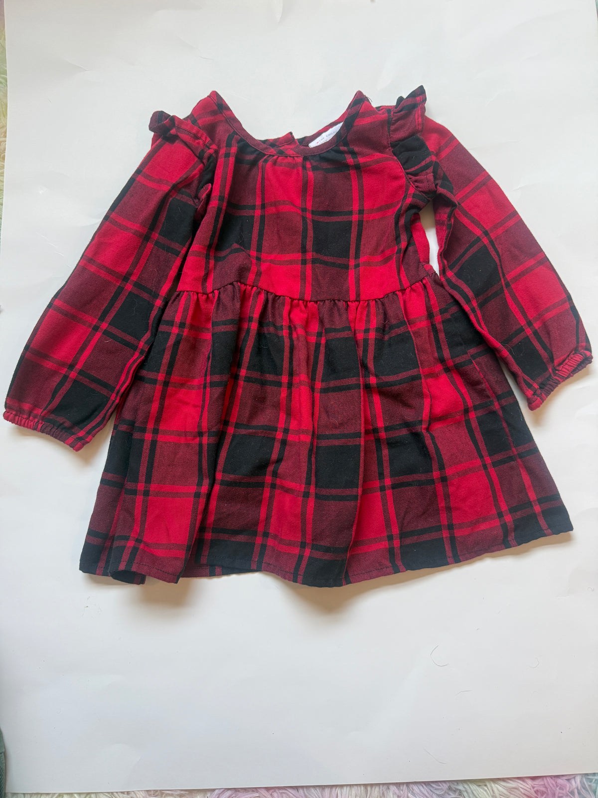 #170 Children’s Place Buffalo Plaid dress girls 18-24 months