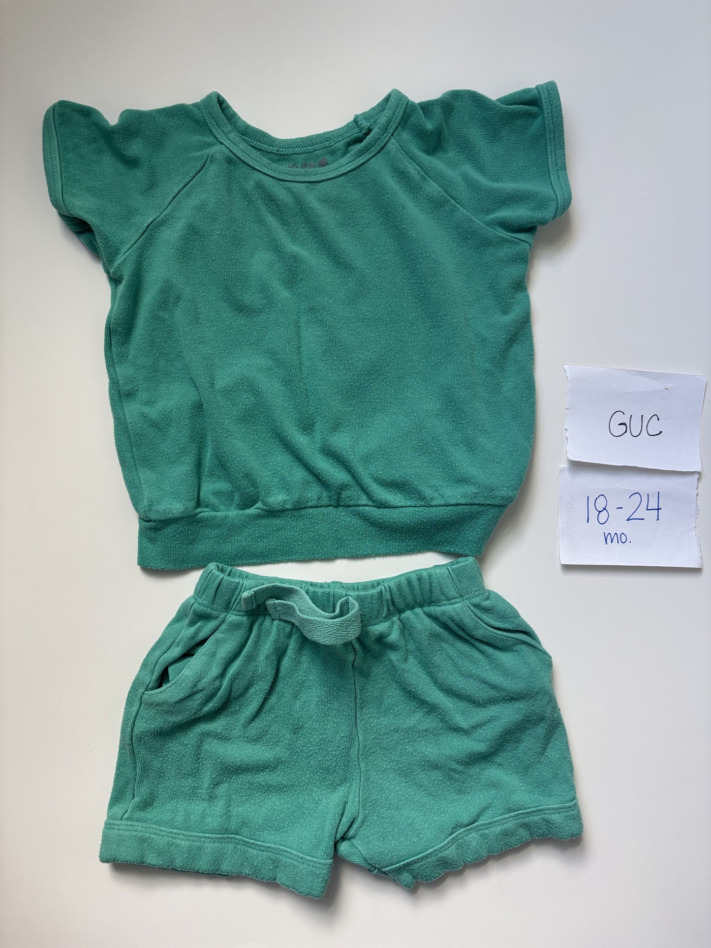 #77 - 18-24 Mo Kyte Baby GUC Caribbean SS Top + Shorts