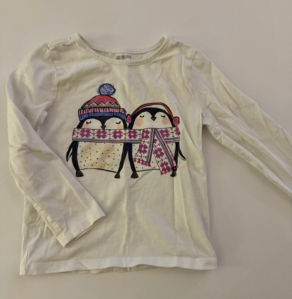 REDUCED #92 Girls 4 t penguin winter long sleeve top Gymboree