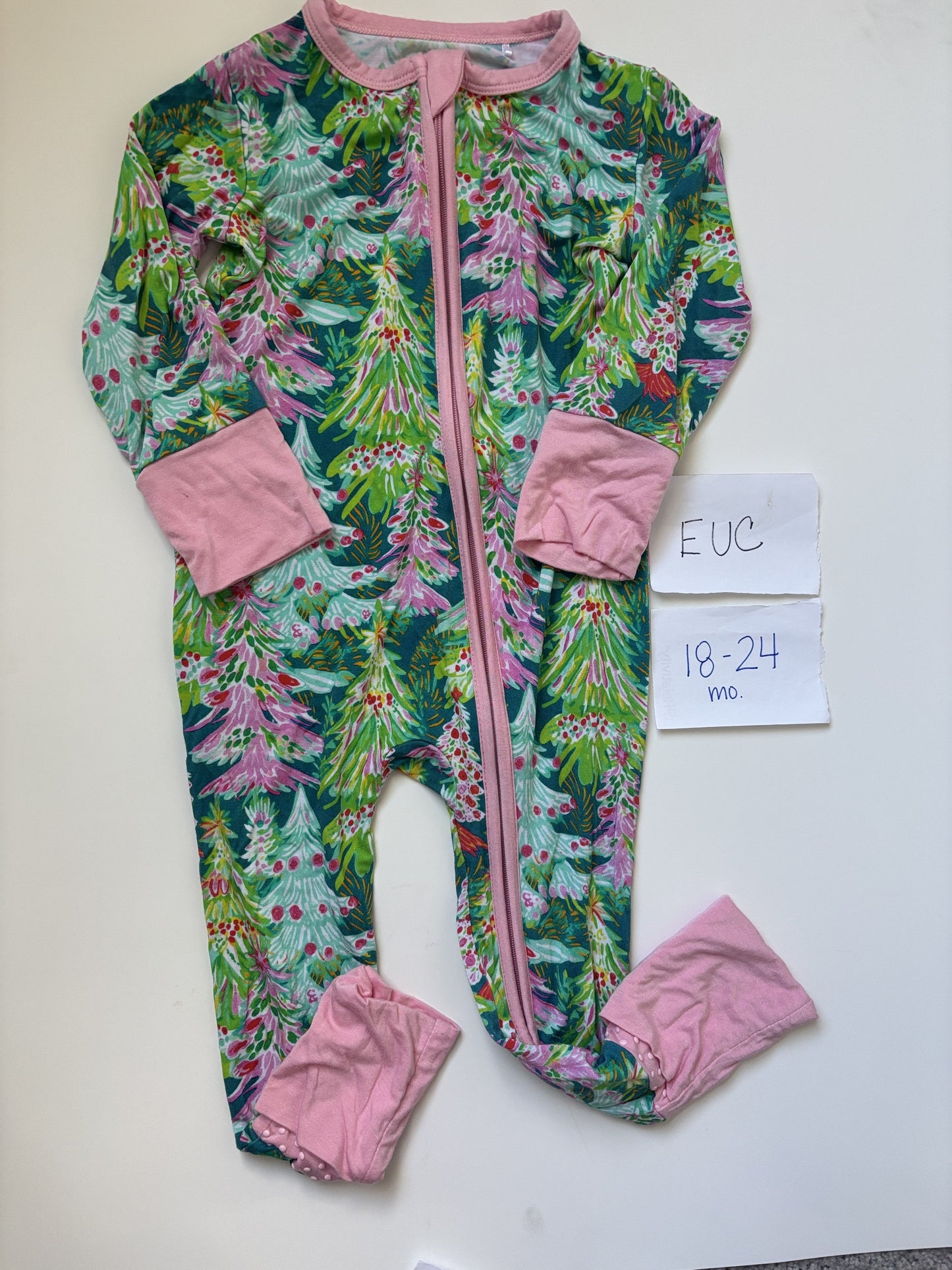 #138 - 18-24 Mo - EUC Charlie's Project - Christmas Trees Convertible Zippy - PU 45236