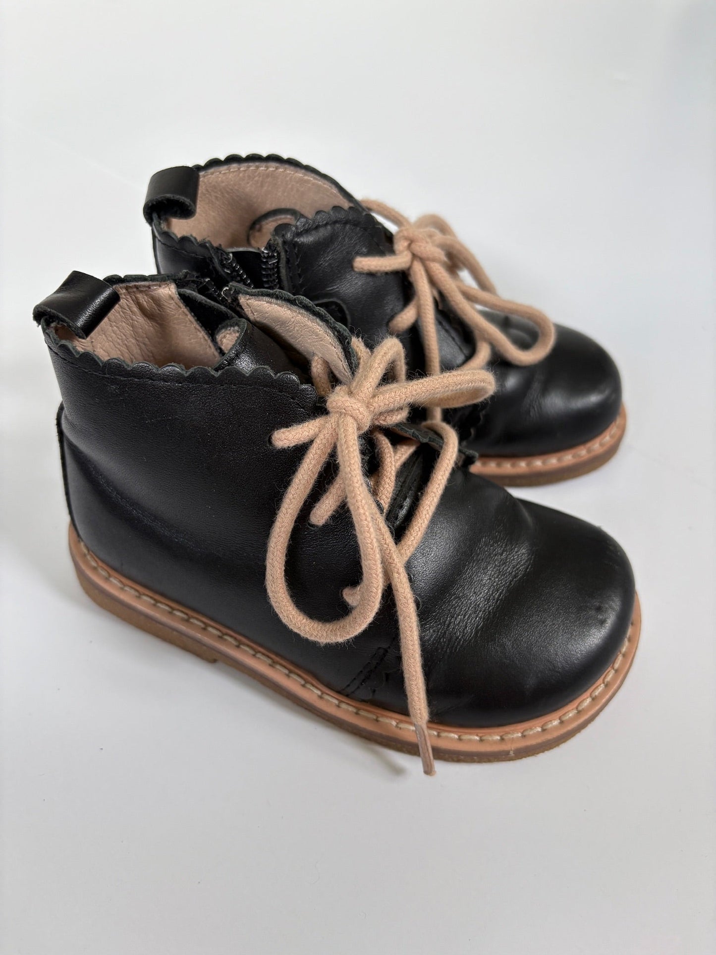 Seller #105 - Size 7c Girls Small Shop Black Boots GUC - Similar to Tiny Toes Nation