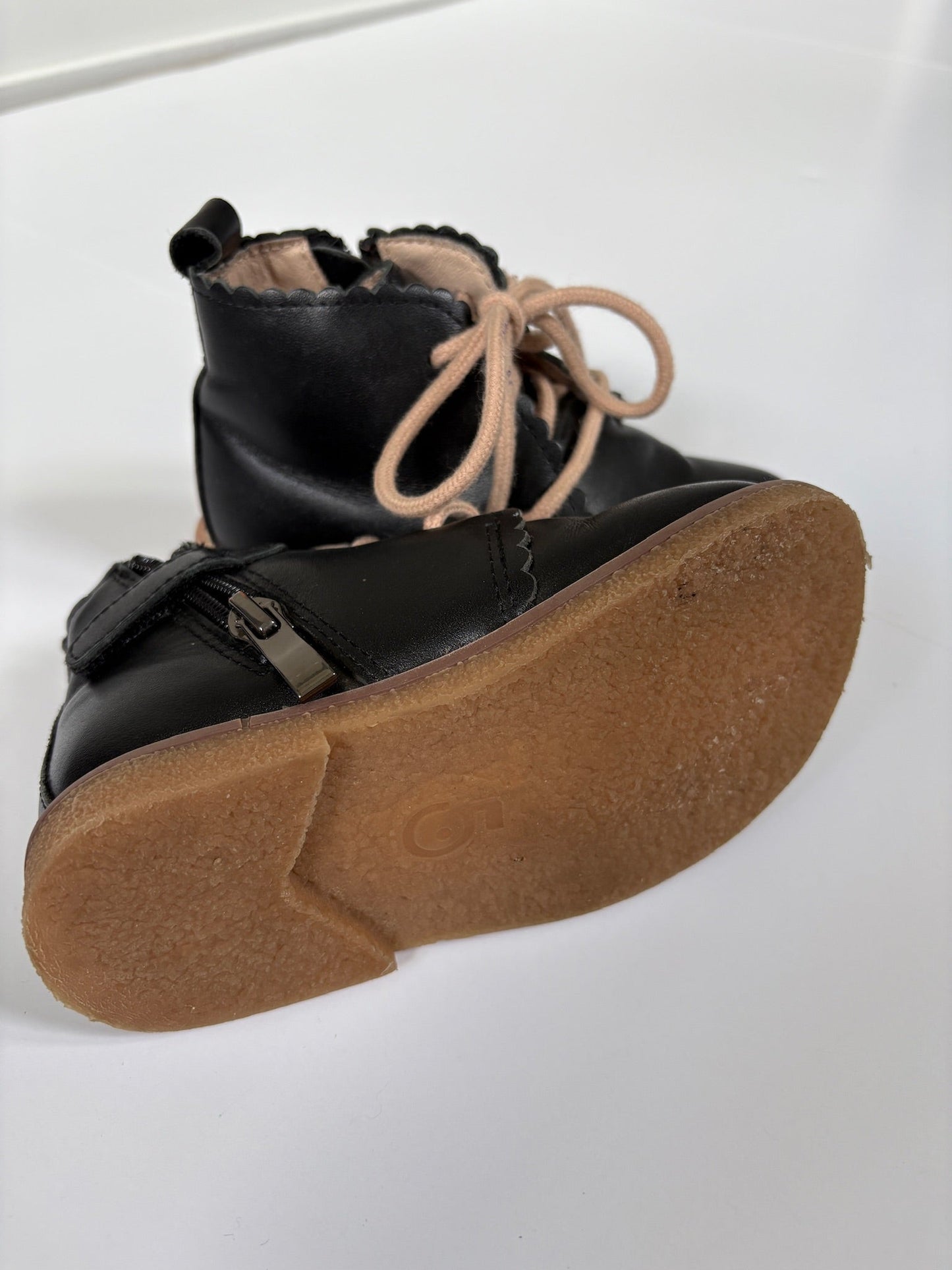 Seller #105 - Size 7c Girls Small Shop Black Boots GUC - Similar to Tiny Toes Nation