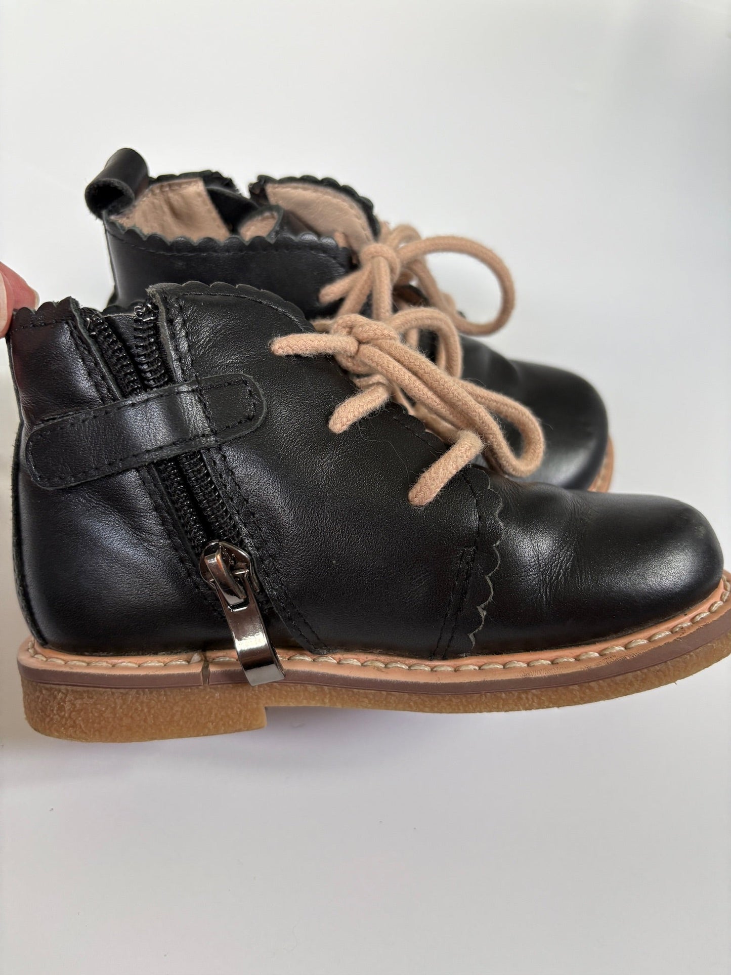 Seller #105 - Size 7c Girls Small Shop Black Boots GUC - Similar to Tiny Toes Nation