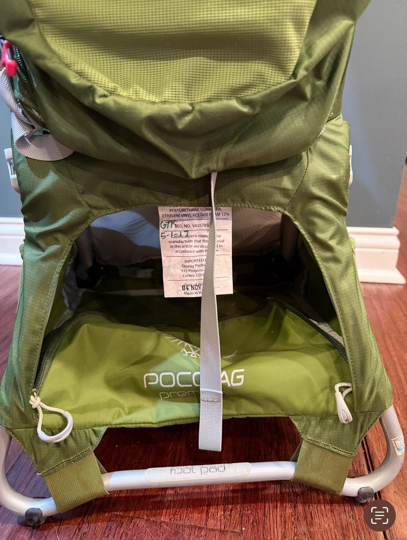 #180 Osprey Green Poco AG Premium Child Carrier