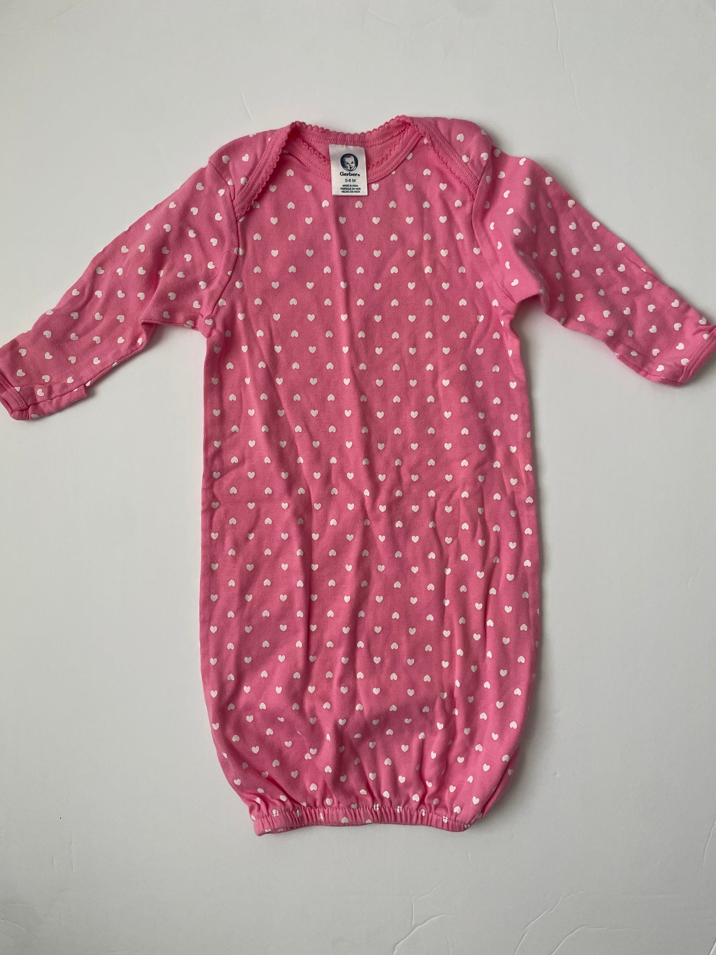 #3 Gerbers pink sleep gown girls size 0-6mo