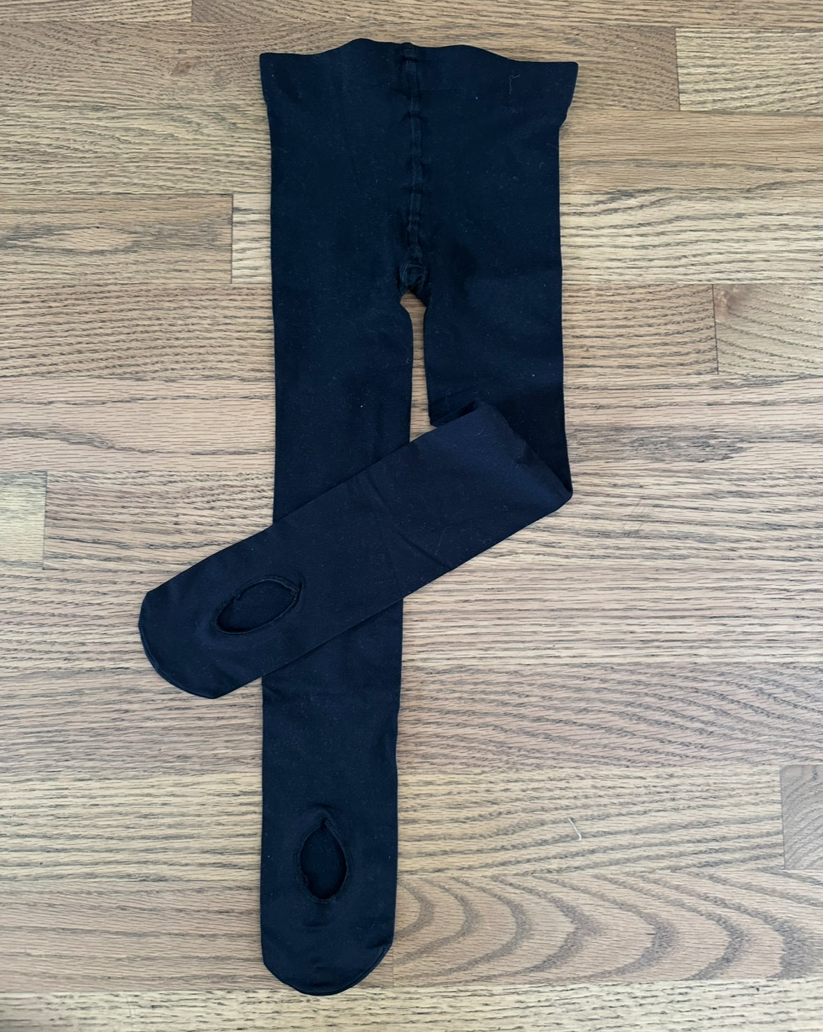 #198- Girls Black Convertible Dance Tights NEW- Size 4
