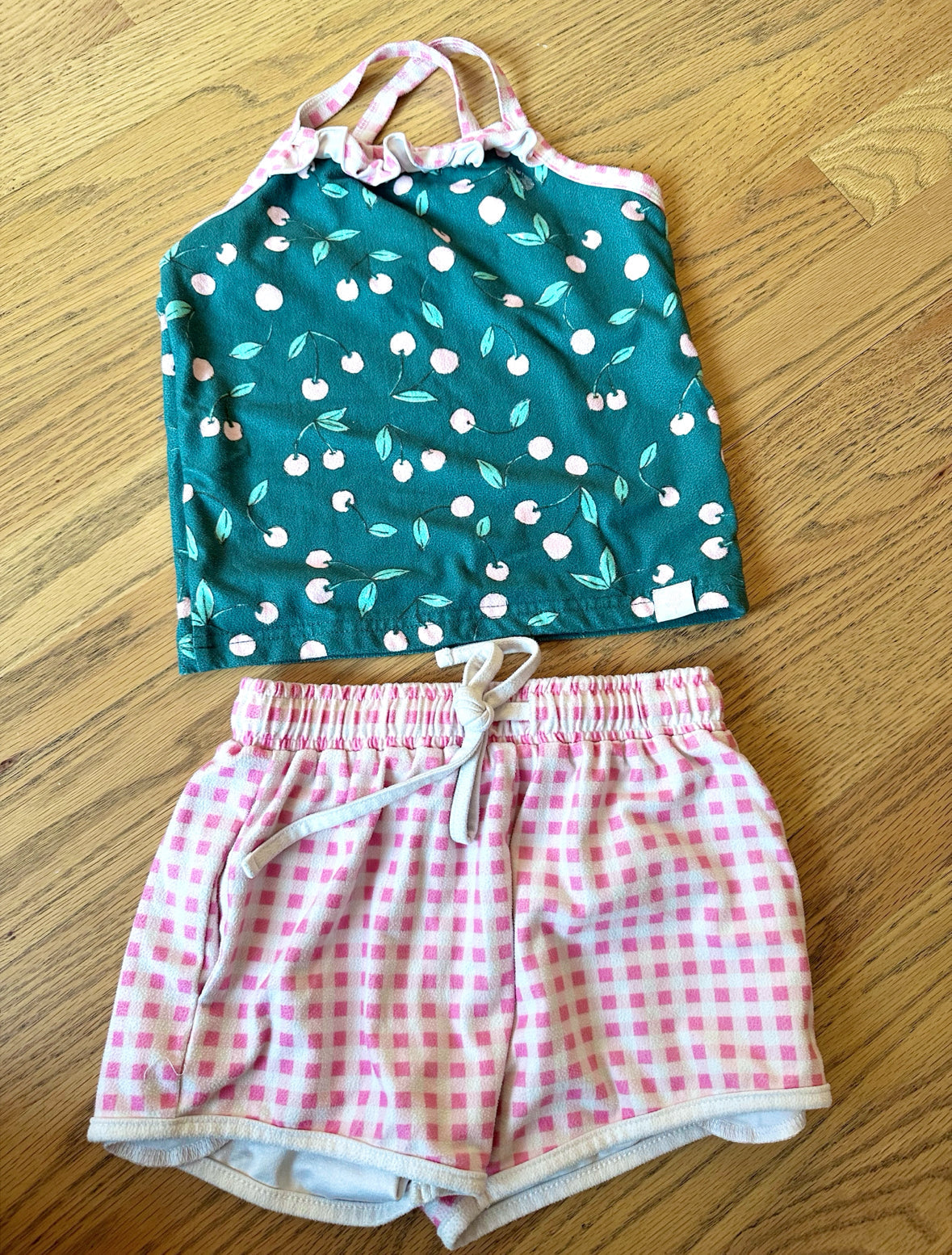 #198- Girls, Sweet Honey, Cherry Shorts PJs- Size 5