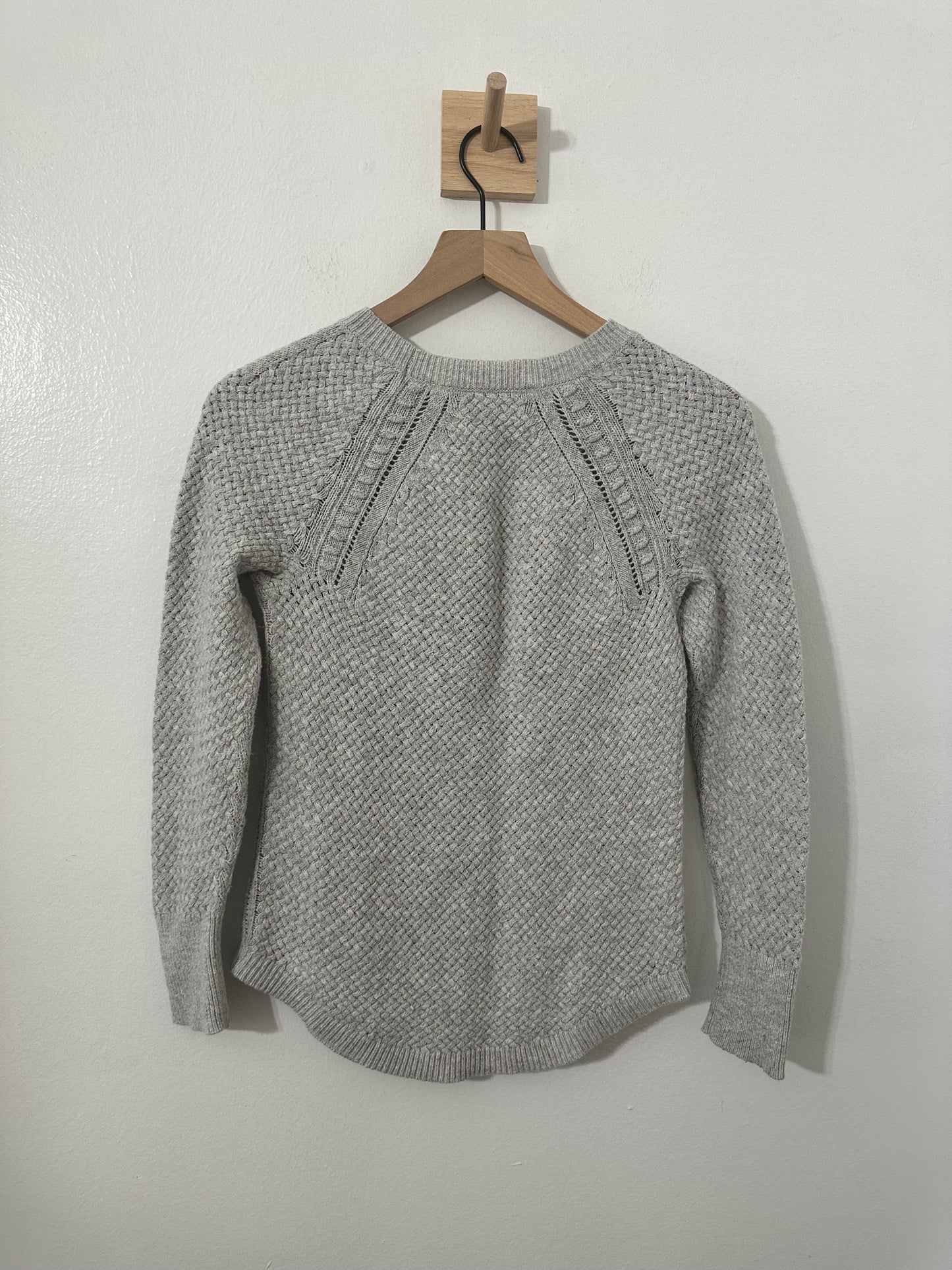 #111 Light Grey Loft Sweater Small