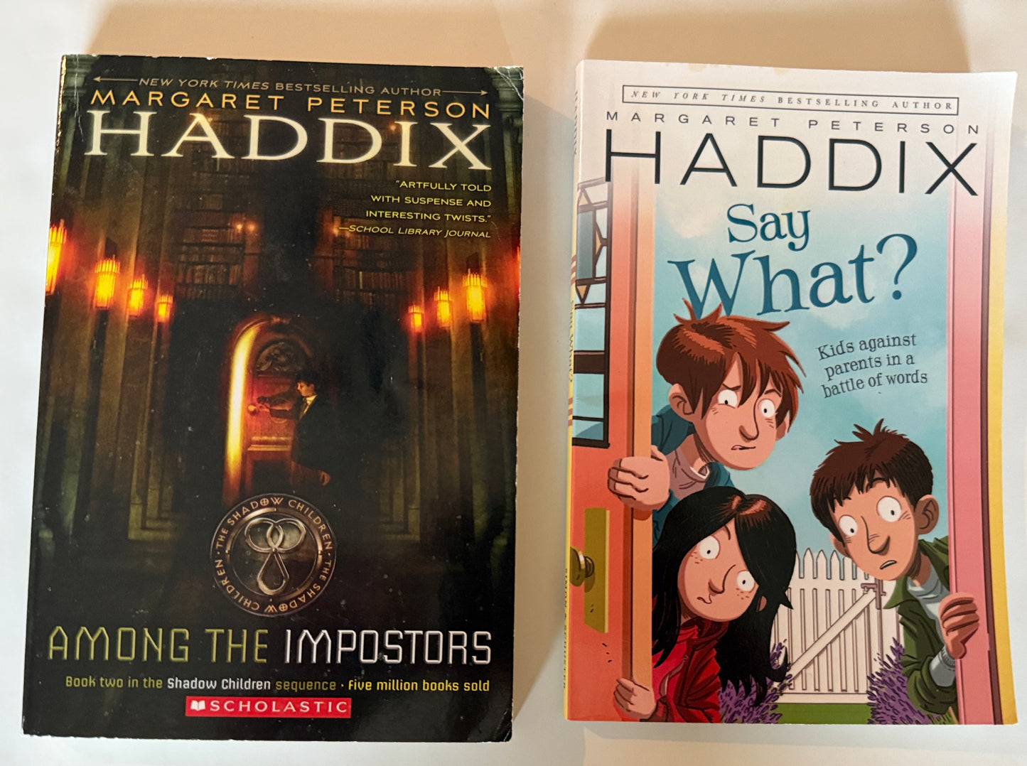 Seller #90_Used Very Good Condition_Margaret Haddix set of 2