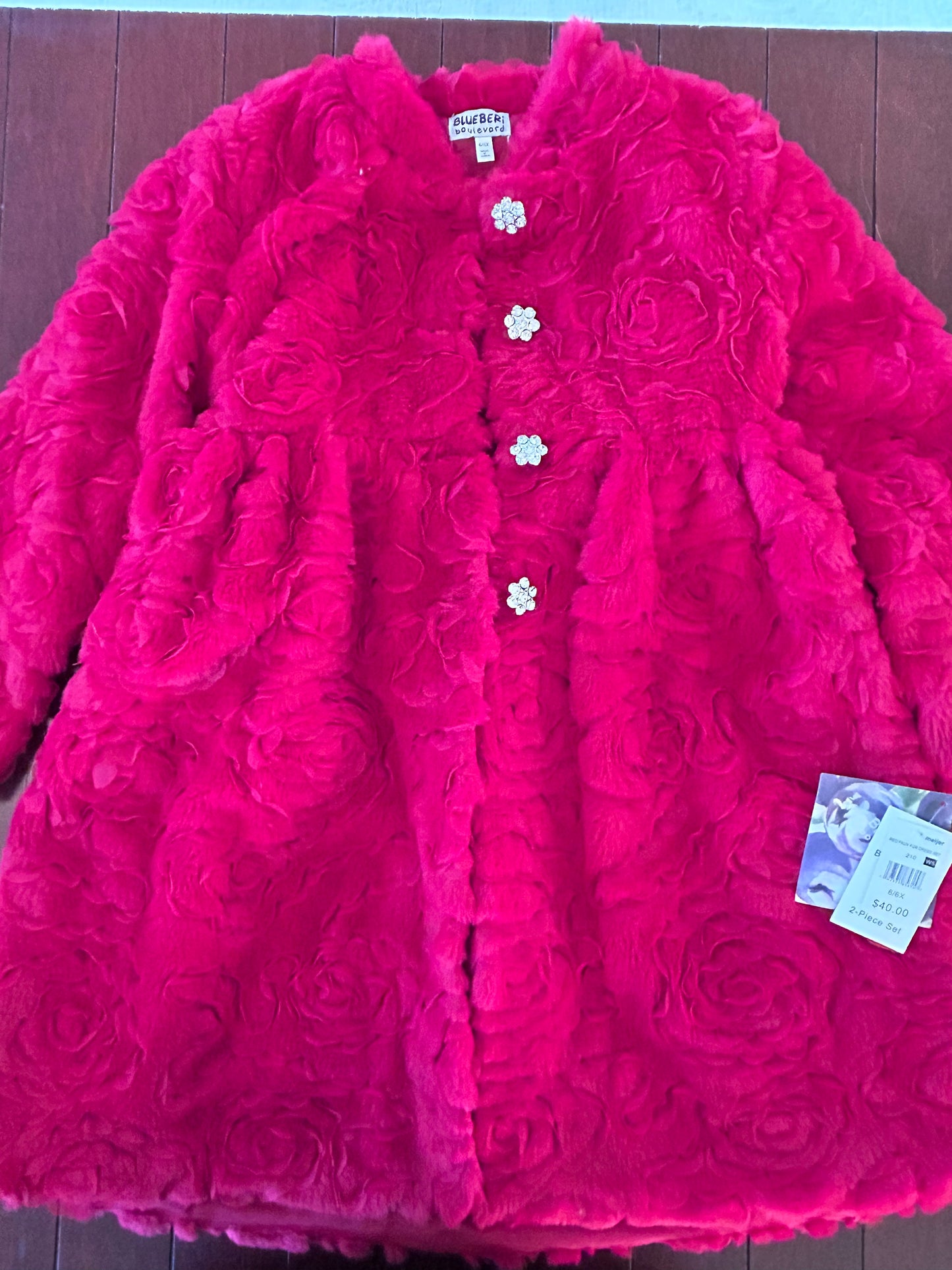 Seller #7 6T 2-pc Red dress and coat NWT